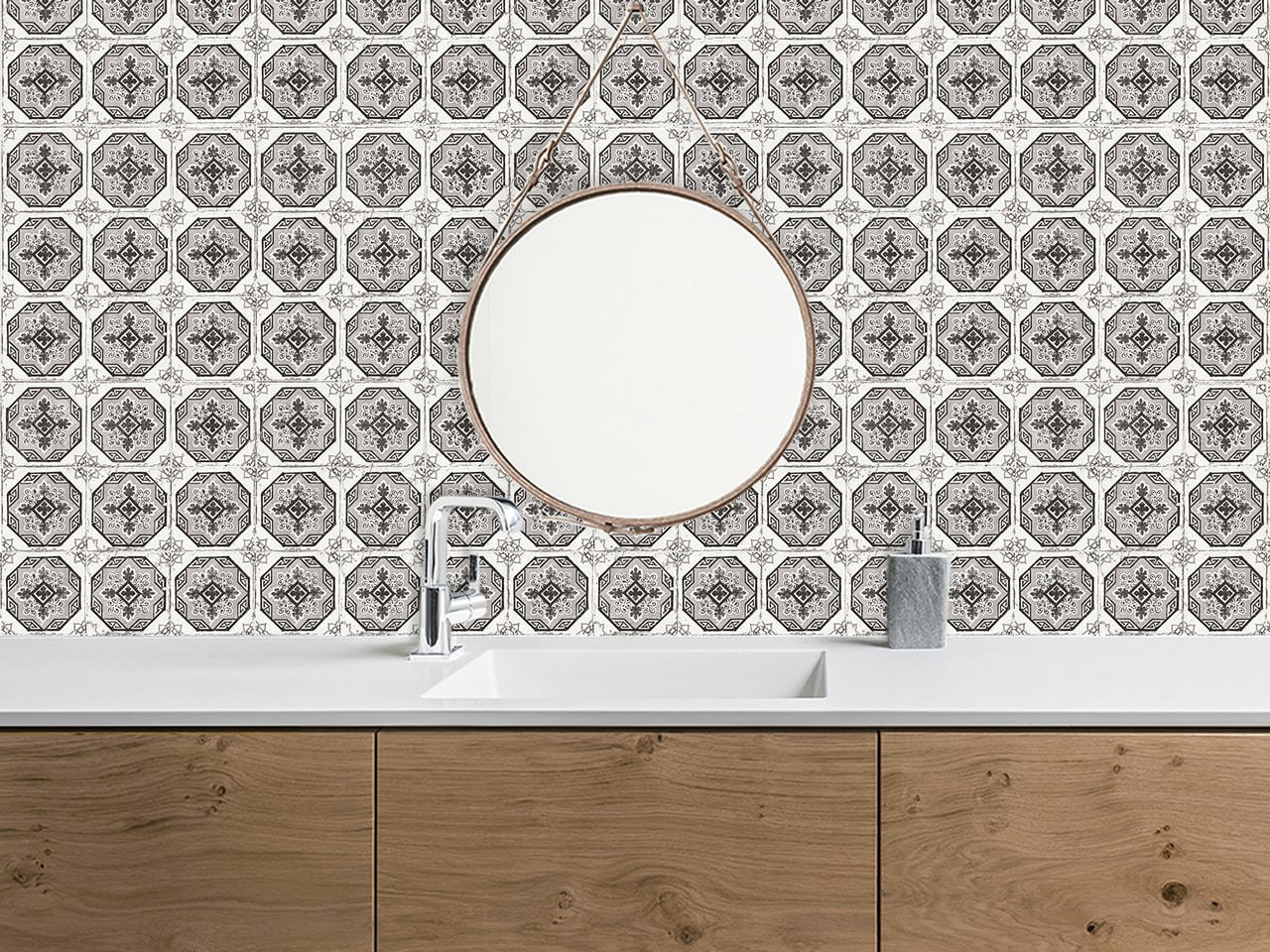 SAO BENTO - Crédence adhésive sépia 400x40cm