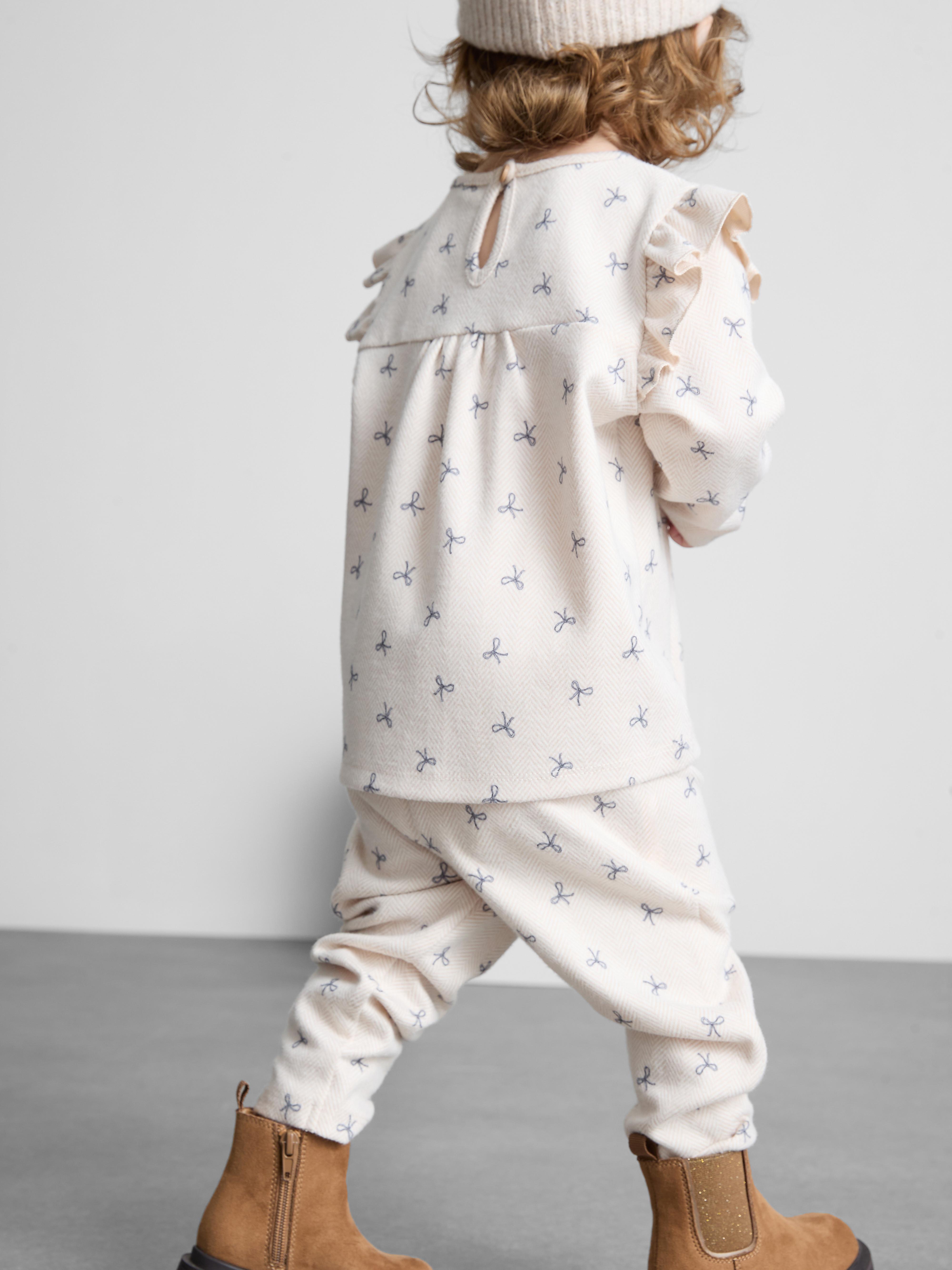 0-36mths | Bow Blouse and Leggings Set