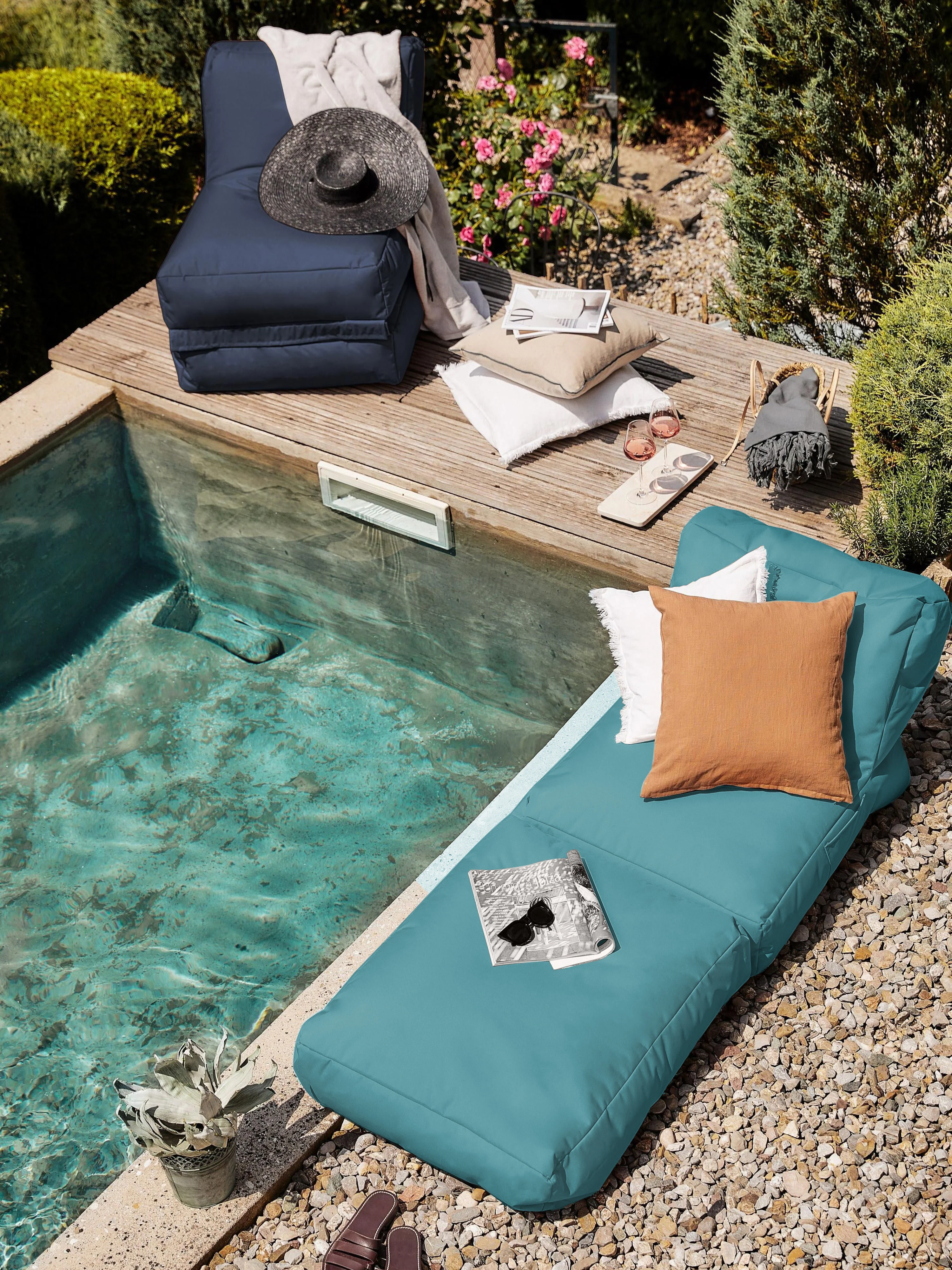 Garten-Loungesessel Pop Up mit Liegefunktion