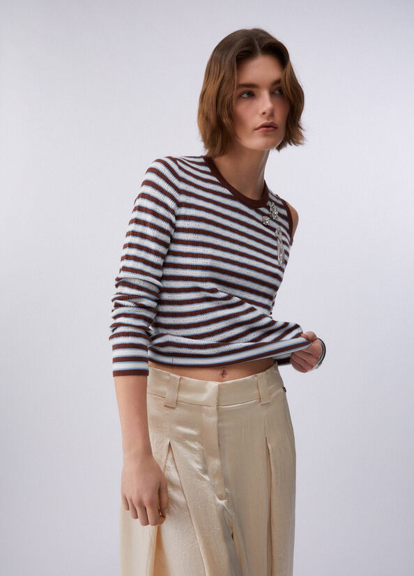 Maglia a righe con cut-out