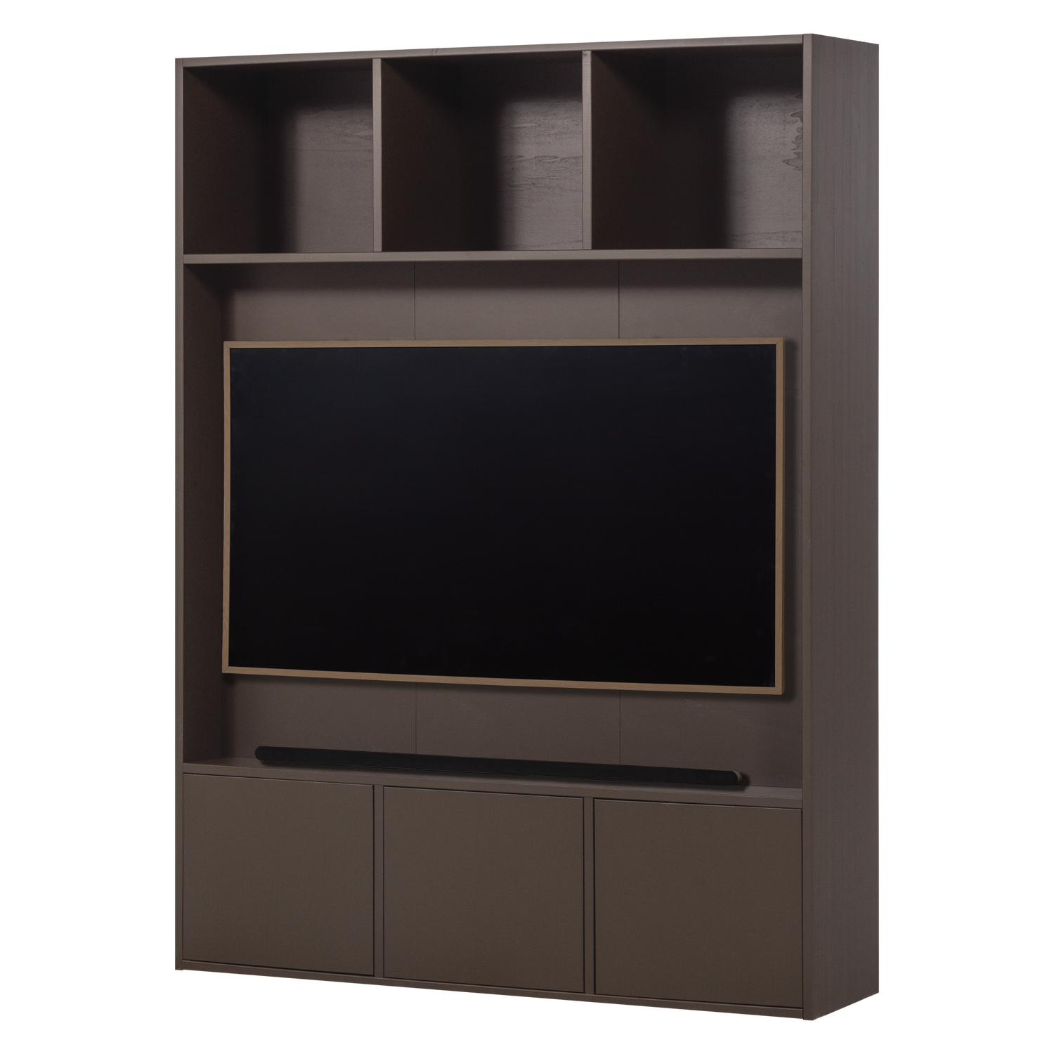 WOOOD Meggy Tv Opbergkast - Grenen hout - Middenbruin - 215x160x40