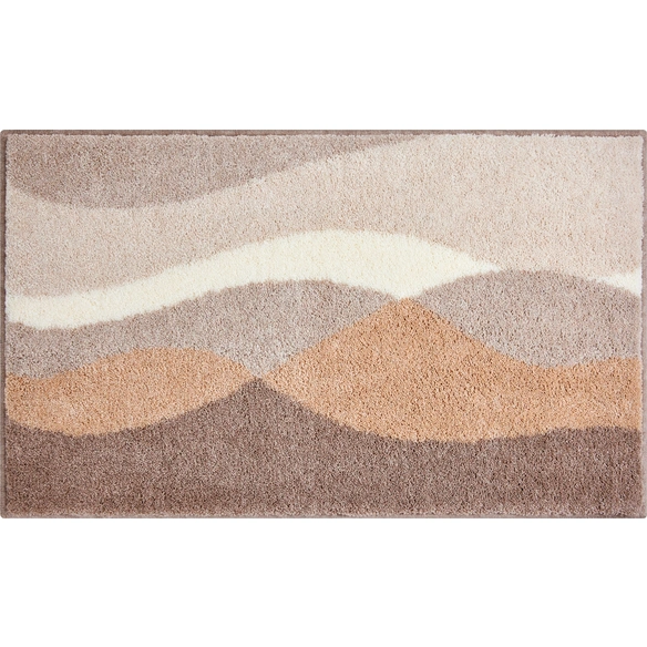 Badematte »Hills«, BxL: 70 x 120 cm, taupe, aus 100% Polyacryl