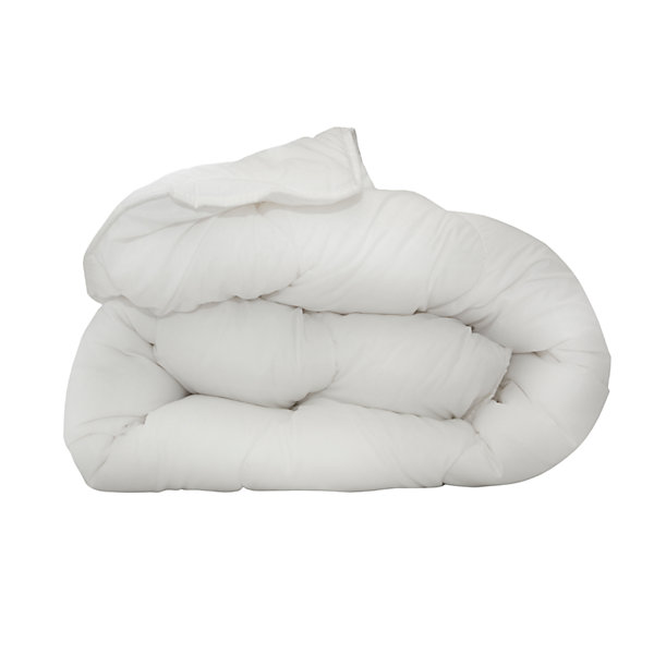 Couette anti-acariens chaude 200 x 200 cm polyester blanc