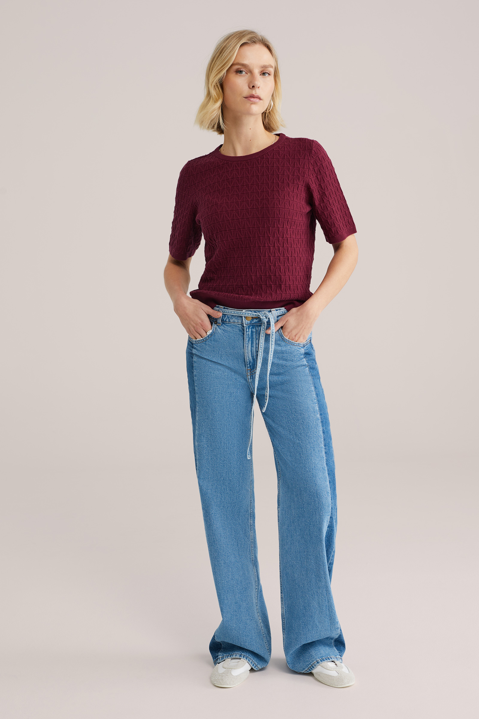 Dames gebreide trui met structuur