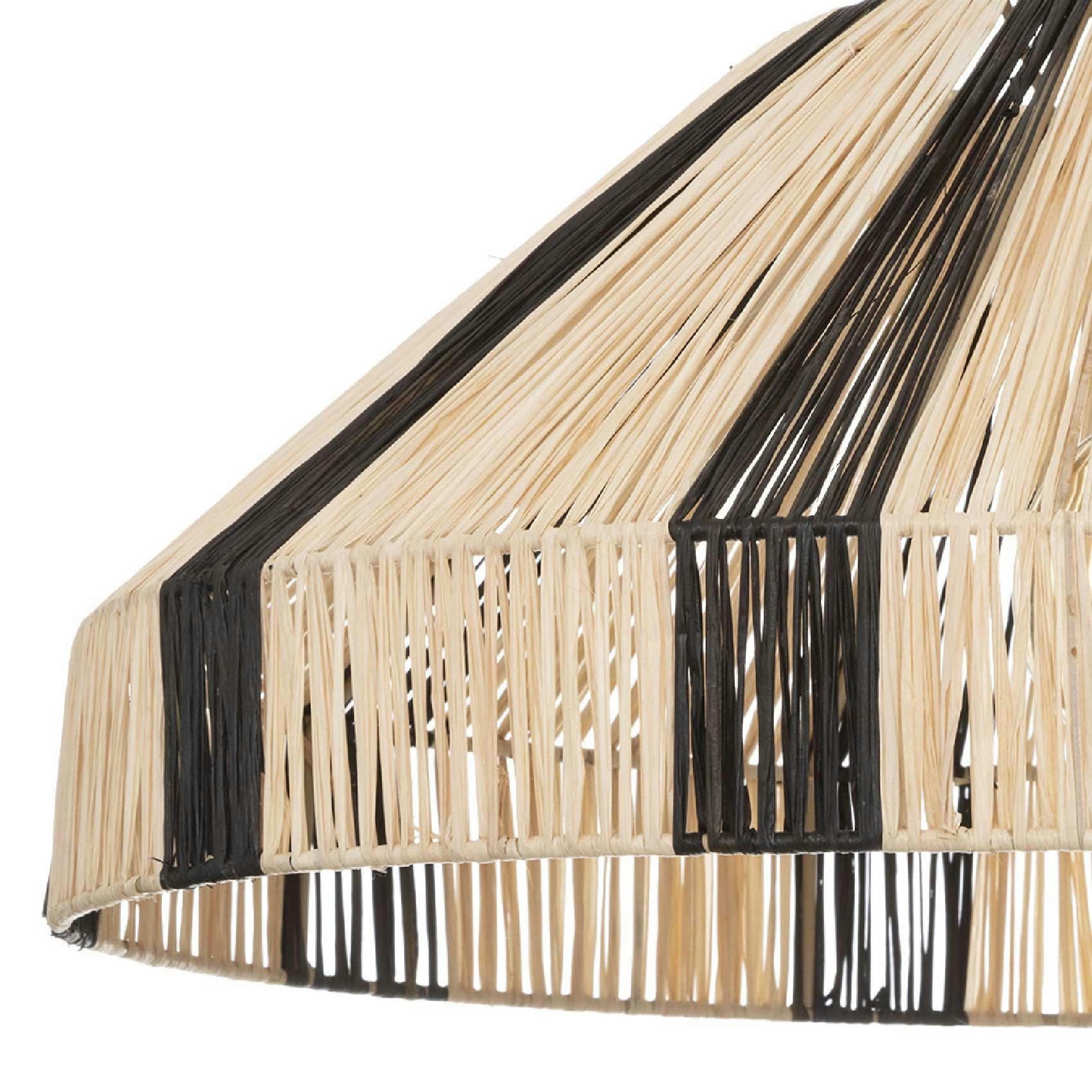 - Suspension en raphia bicolore papier beige Ø 54 cm