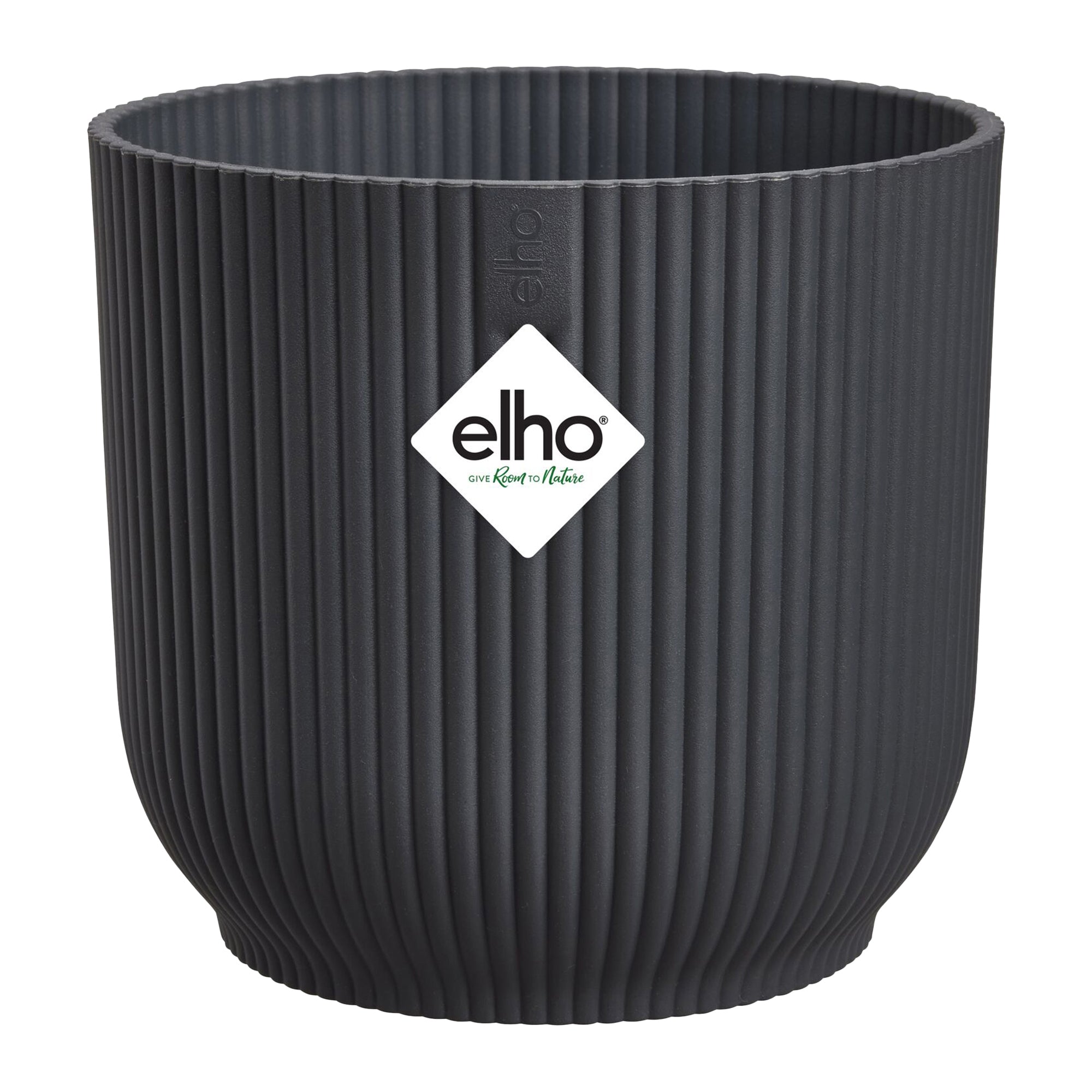 Elho Vibes Fold Rond - Zwart - Ø 39 x H 36 cm - Binnen - 100% gerecycl