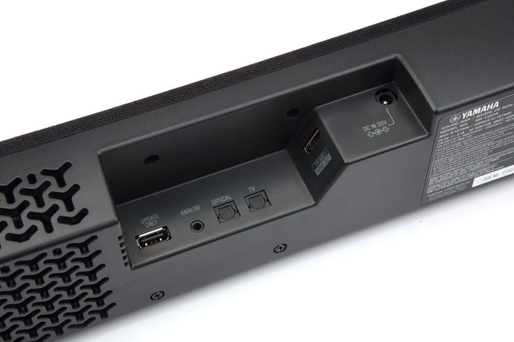 Yamaha Audio SR-C20A Compact Sound Bar with Built-in Subwoofer and Bluetooth, Black