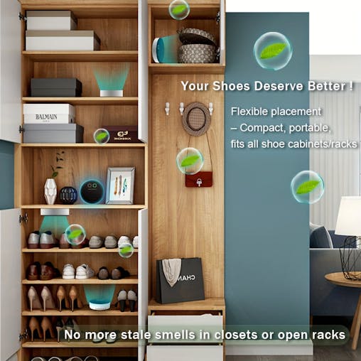 NNETM Portable Air Purifier USB Battery Powered Deodorizer