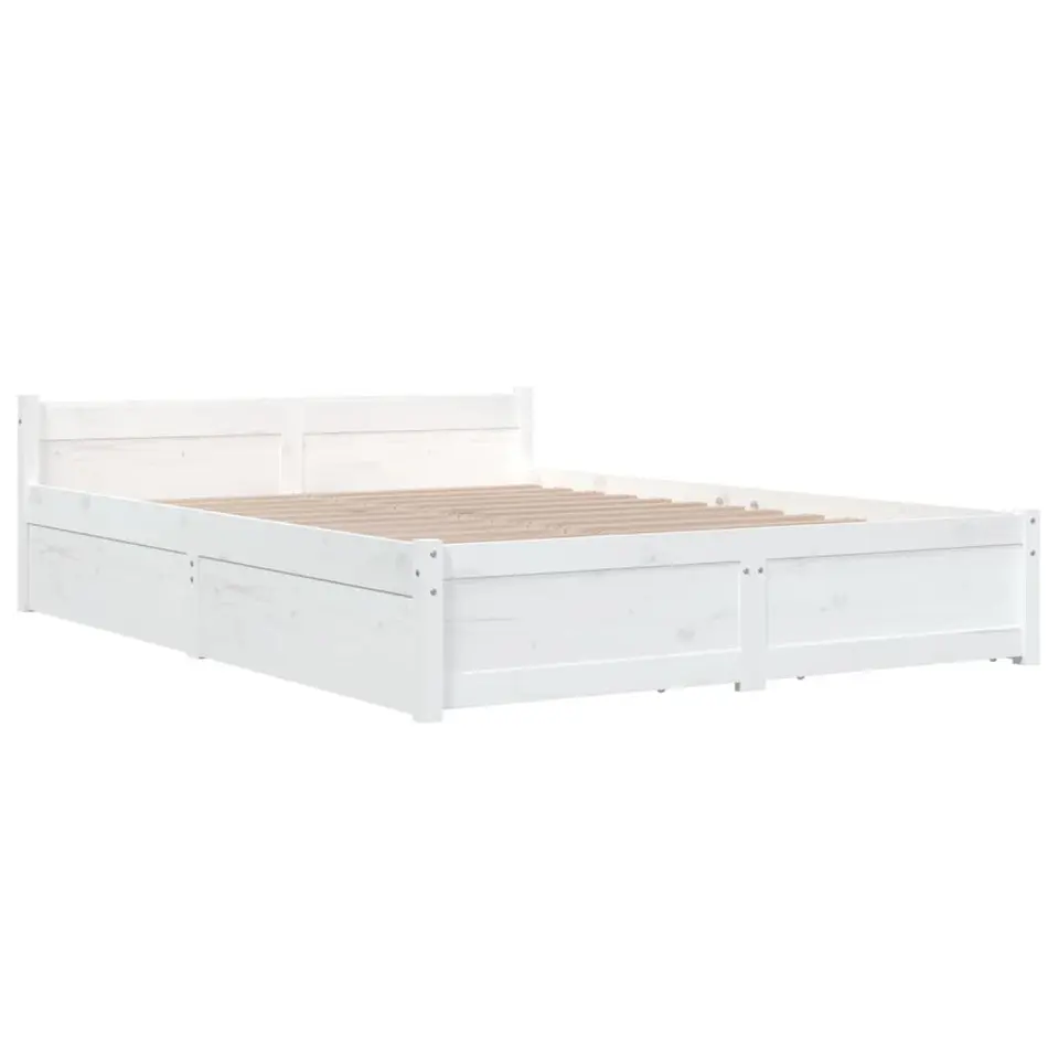 vidaXL - Bedframe - Wit - Hout - 120 x 200 cm
