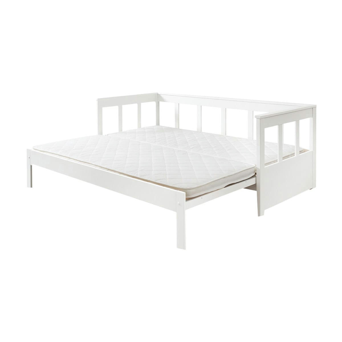 PINO - Lit extensible 90x200 blanc