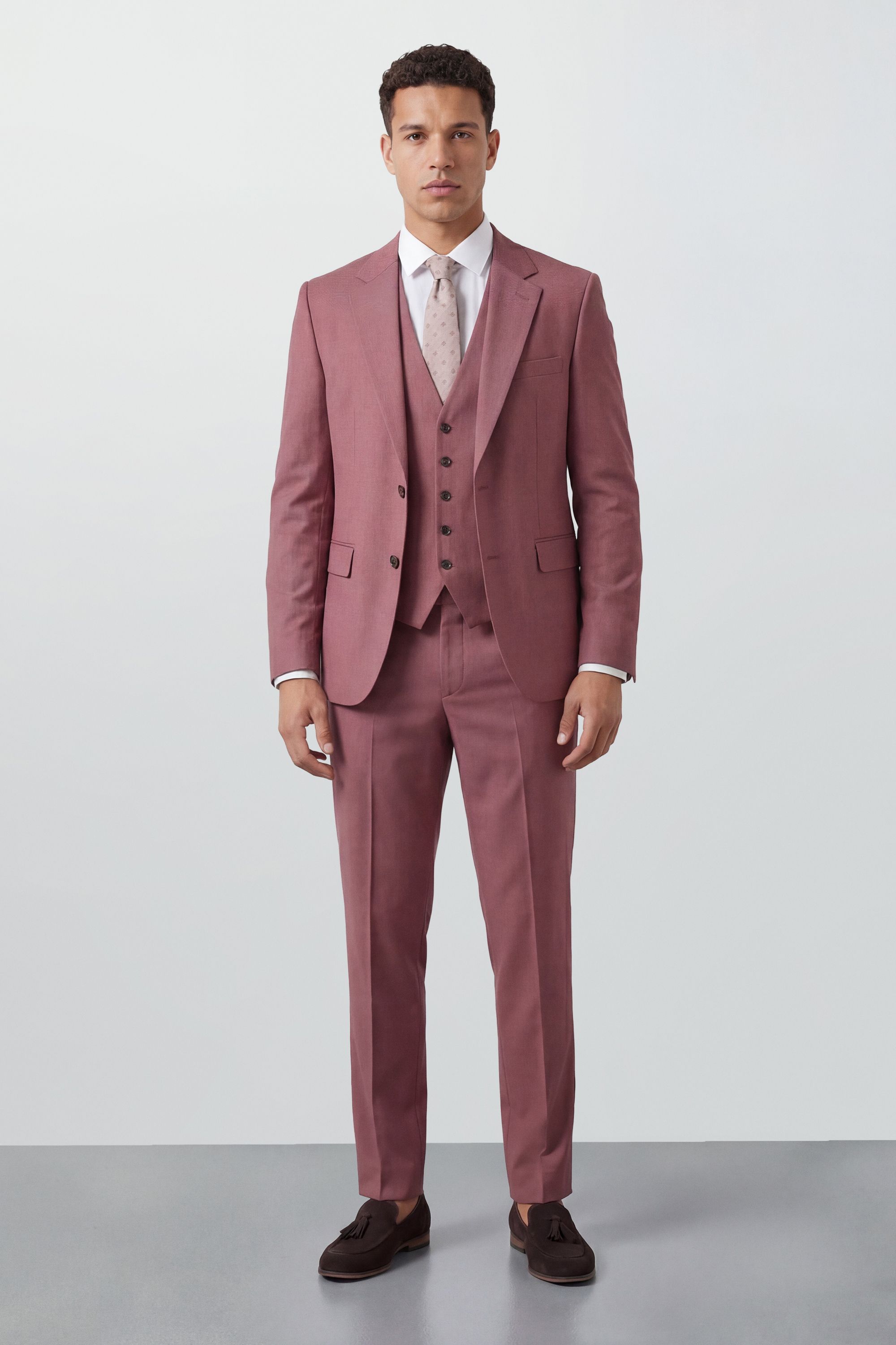 Burton Dark Pink Waistcoat