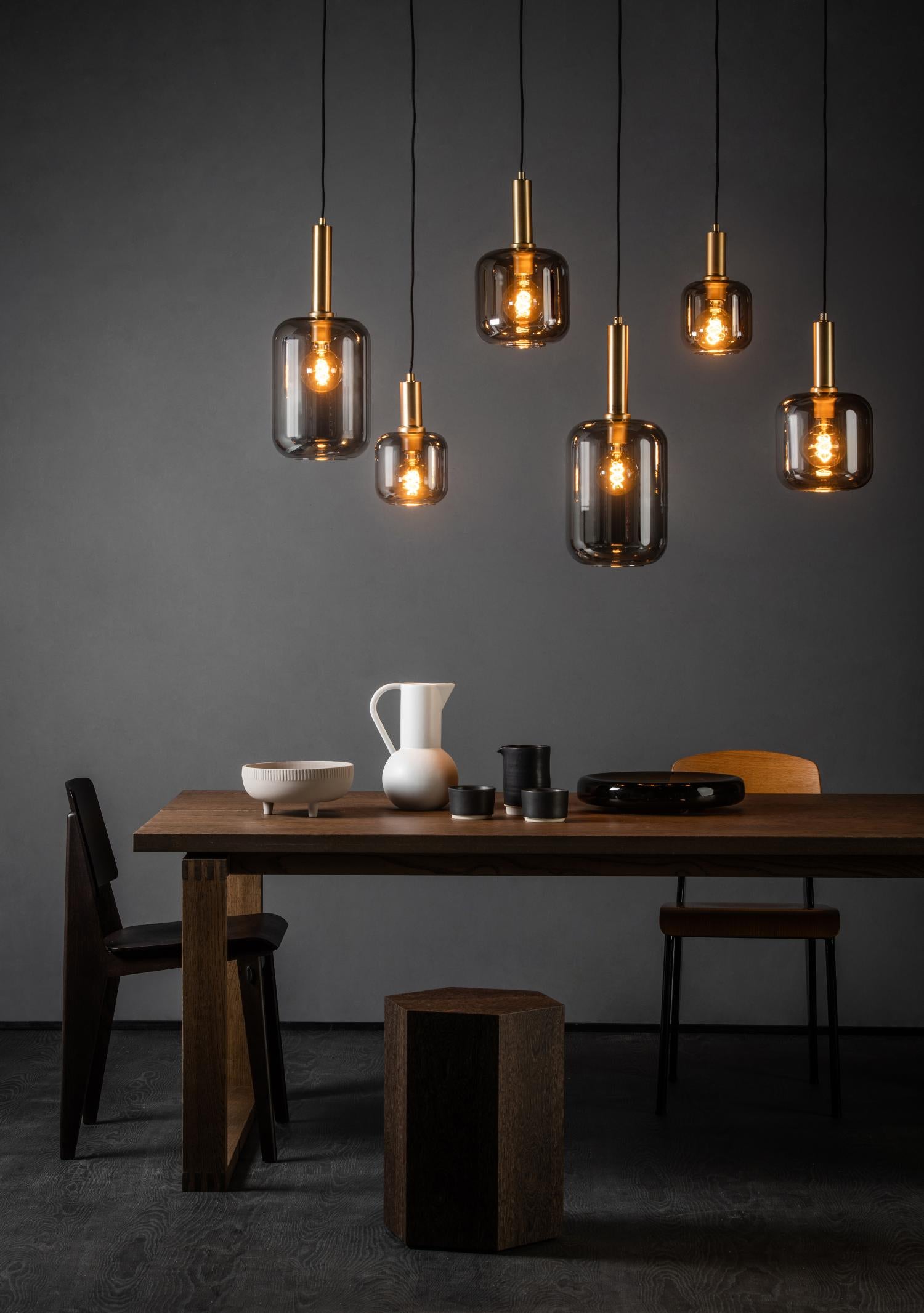 Lucide hanglamp JOANET - 6xE27 - Fumé
