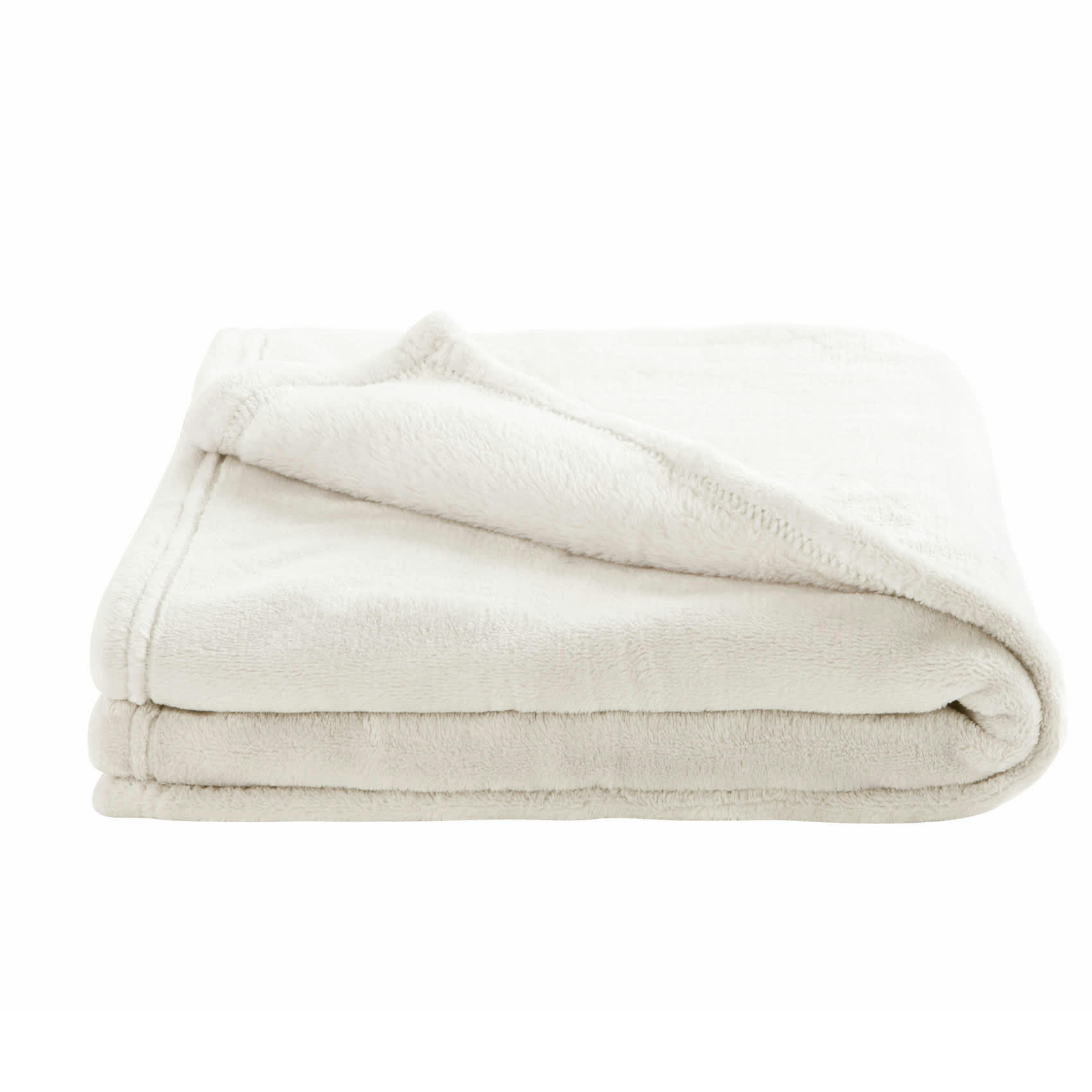 - Couverture enfant en microfibre ecru 100x150 cm