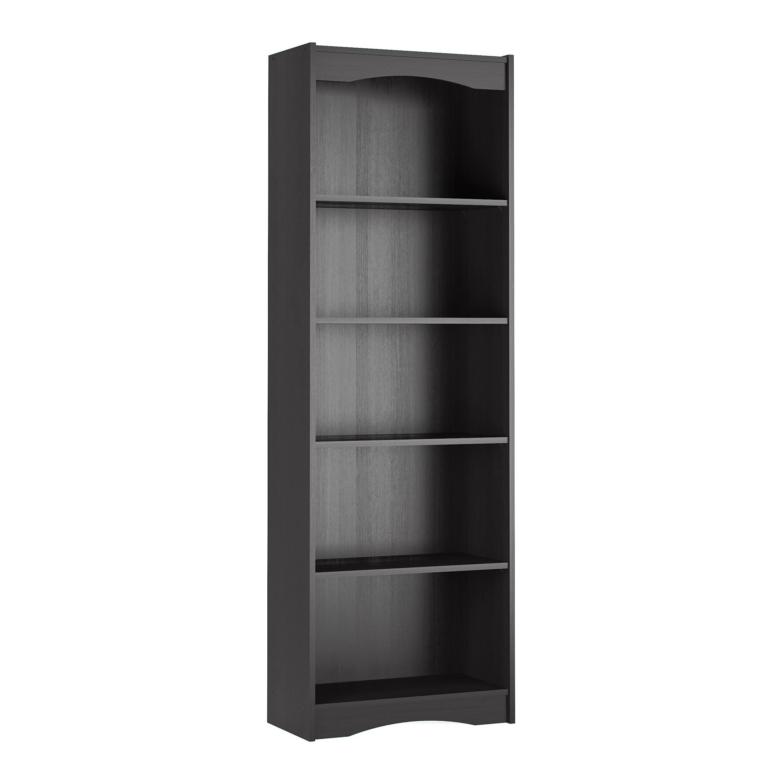 Black 5-Shelf 72-inch Tall Bookcase
