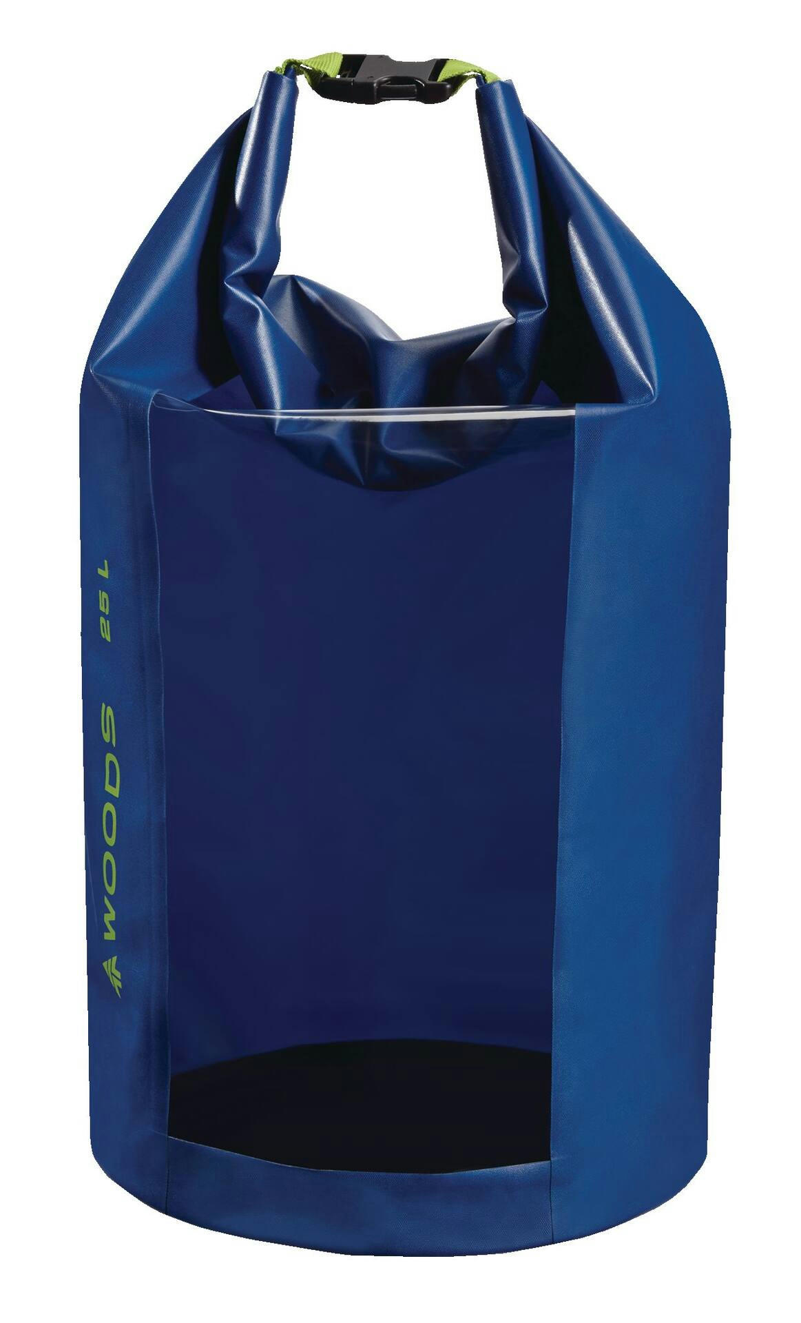 Woods Heavy Duty Waterproof Dry Bag w/ Window For Camping, Hiking & Water Sports, 25-L, Blue