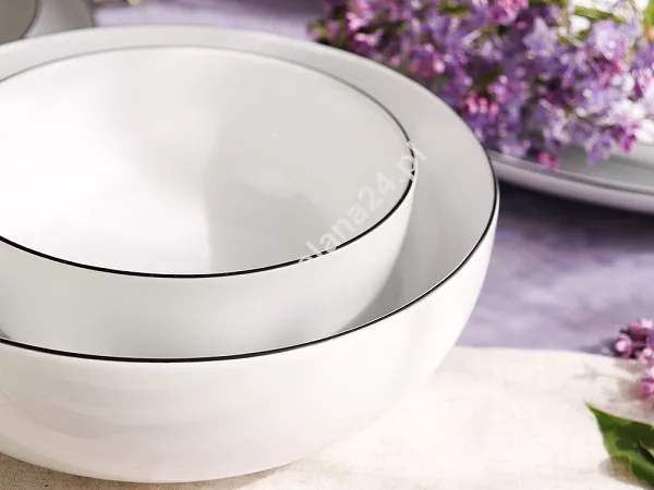 Serwis obiadowy na 6 osób (20el.) Bogucice - Base Black 1227