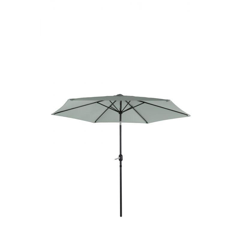 - Parasol droit en aluminium et acier - toile gris glacier