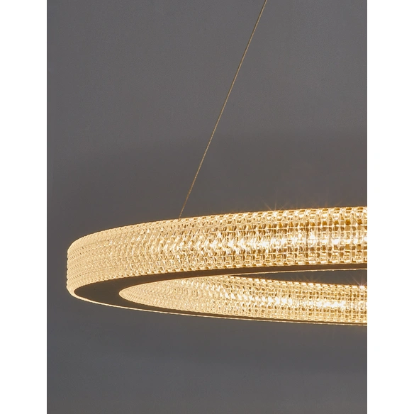 Pendelleuchte »Fiore «, LED, 60 W, Höhe: 120 cm, goldfarben