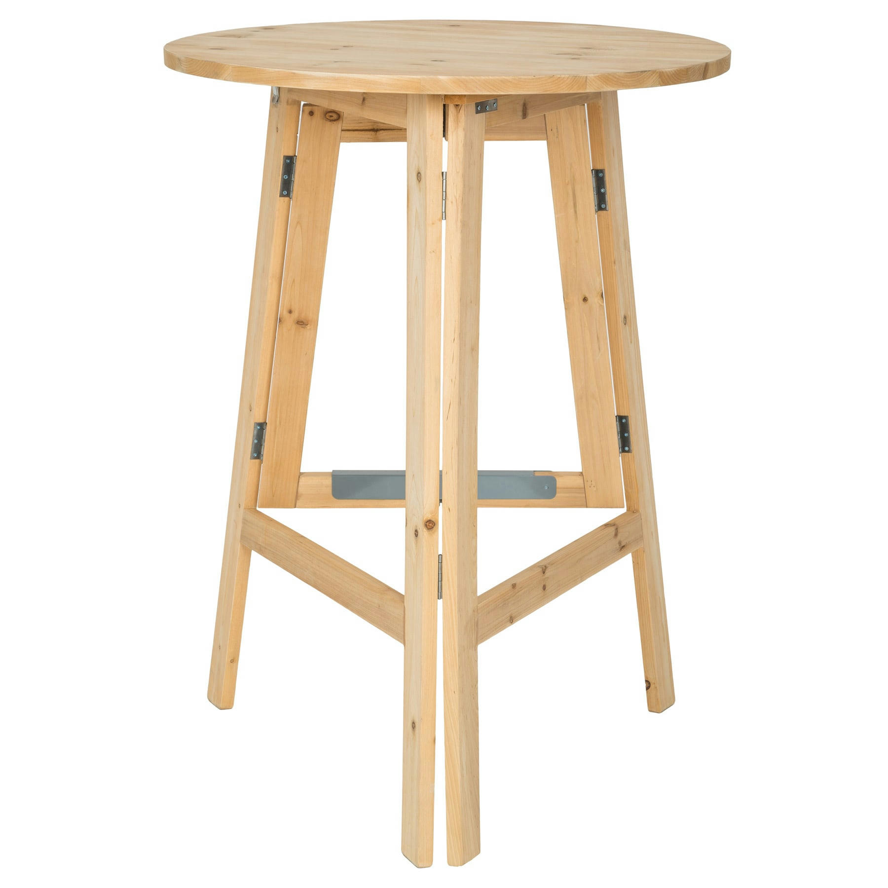 - Mange debout Table haute en Bois, rond marron