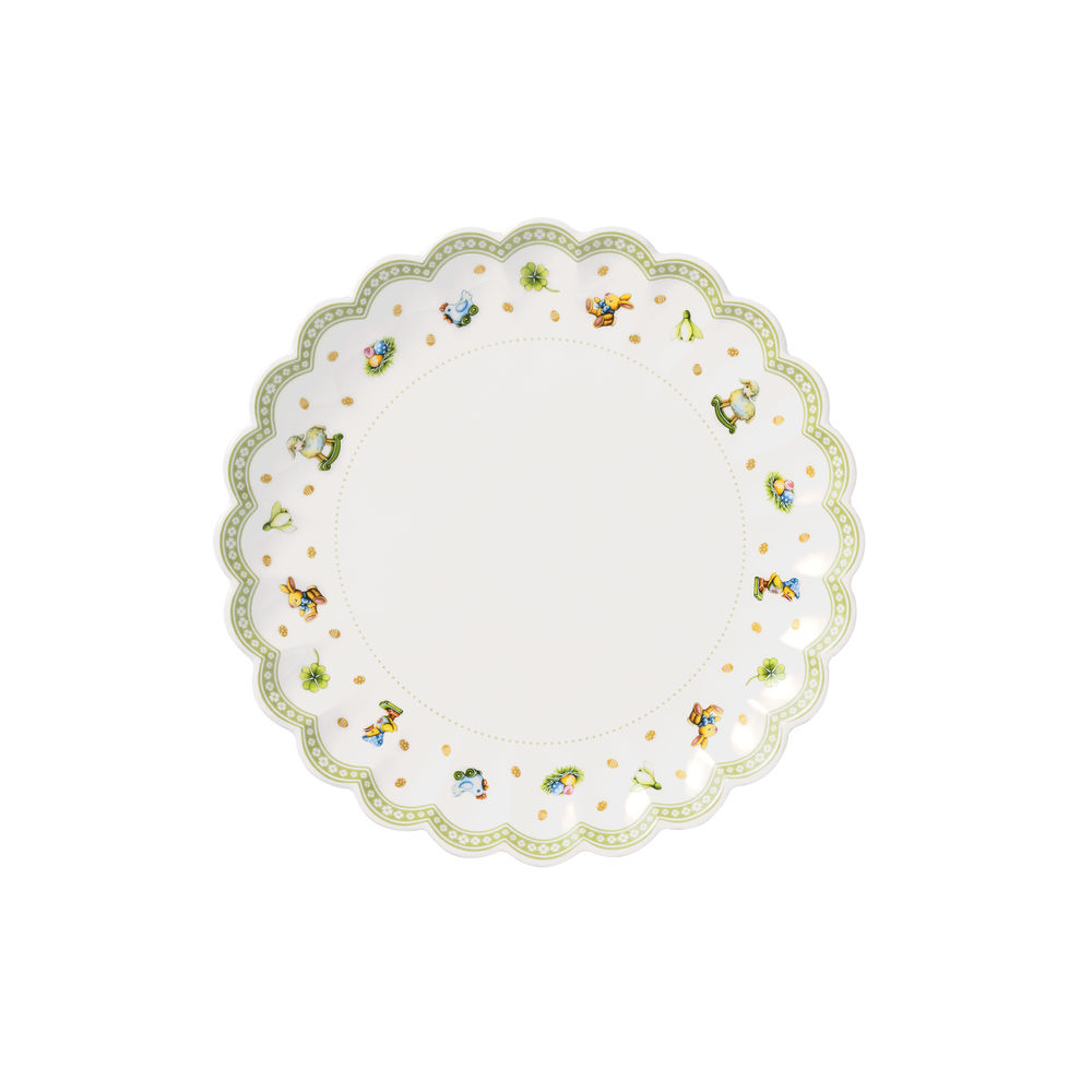 Easter Delight Salad/ Dessert Plate - Green, 8.7'', Premium Porcelain