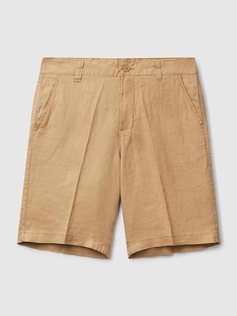 Bermudas in pure linen