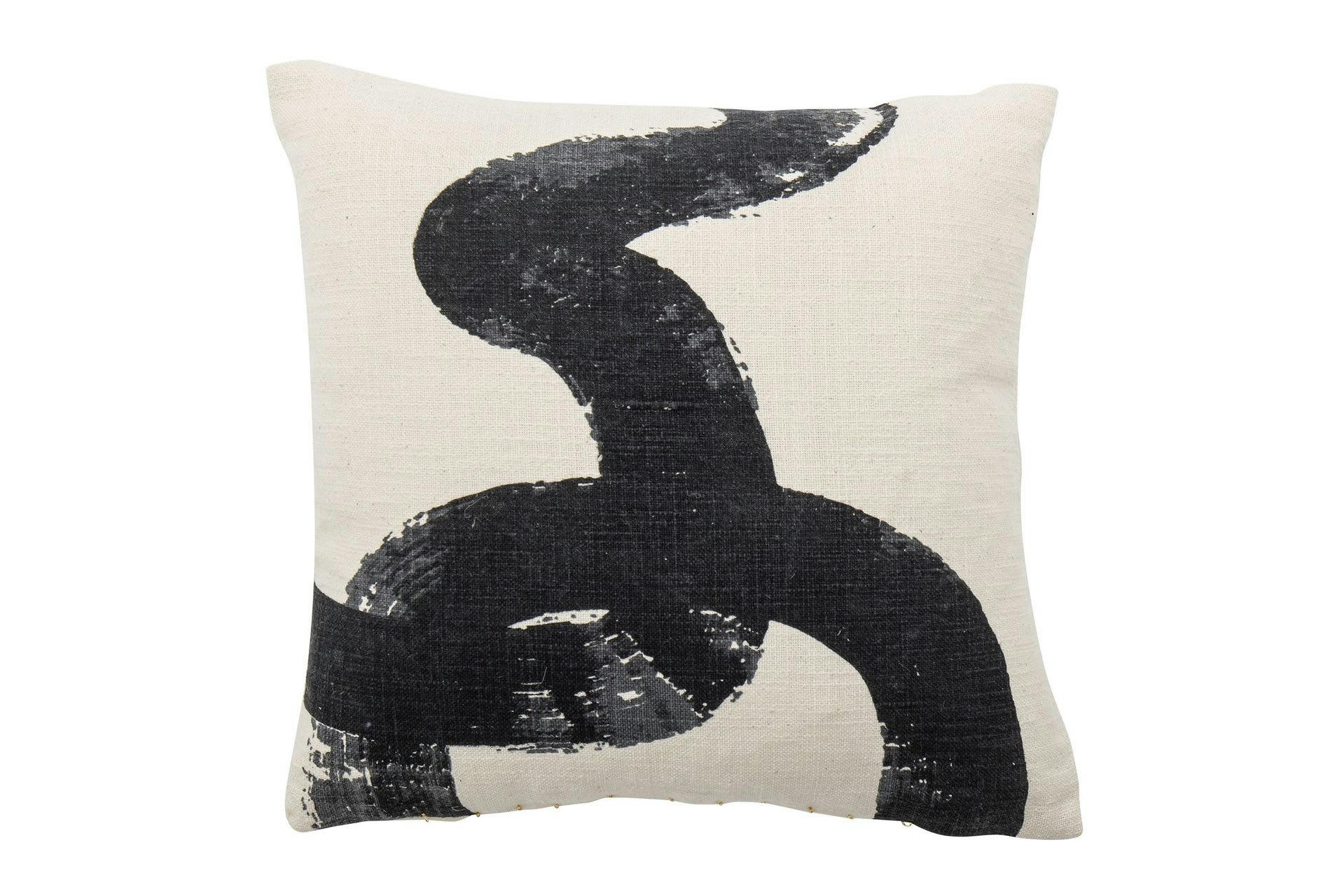 EBELL - Coussin en coton blanc 40x40 cm