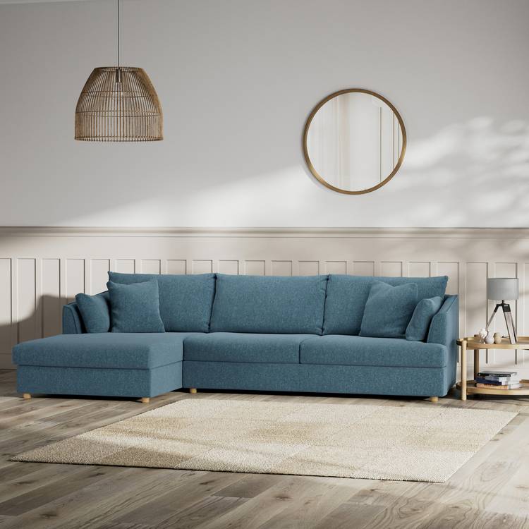 Habitat Holmfirth Left Hand Corner Sofa - Blue
