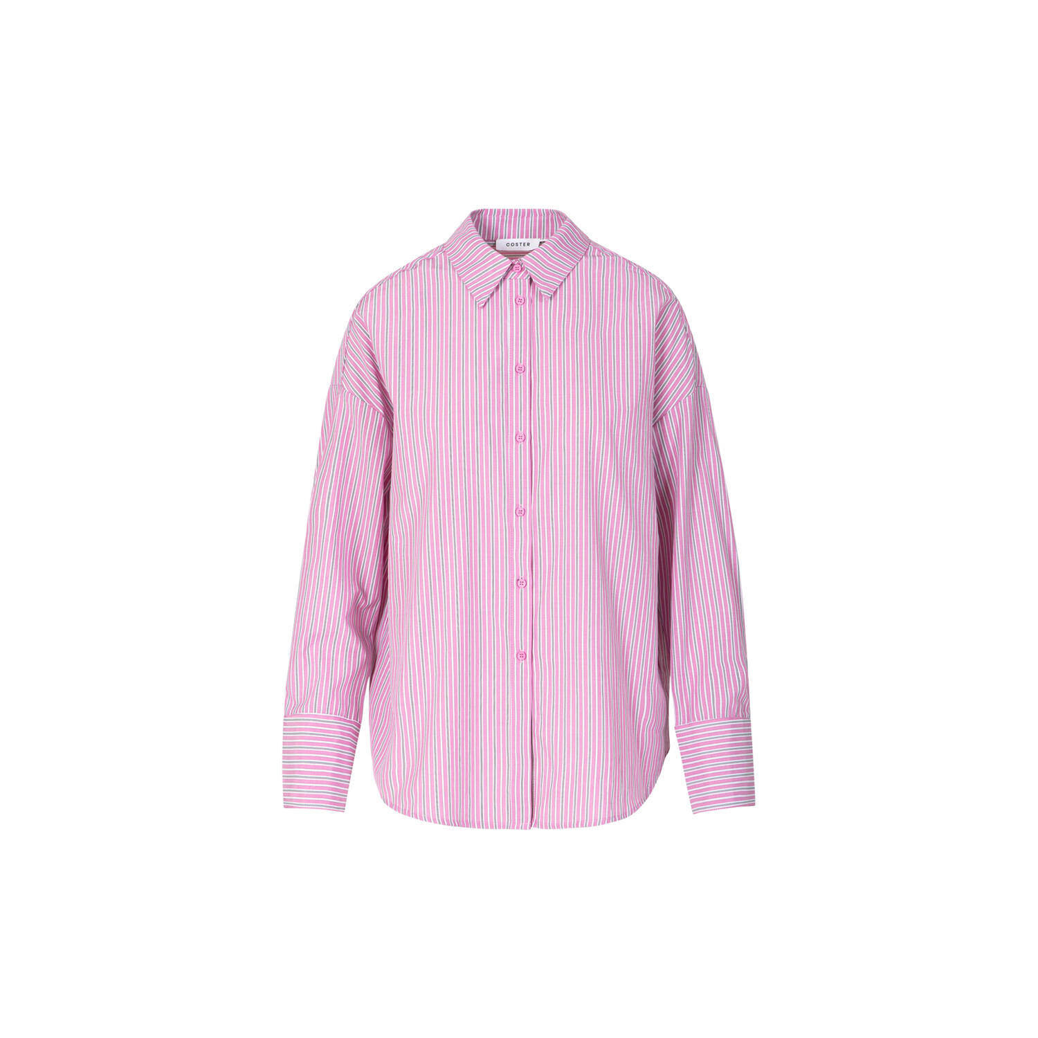 Loose stribet shirt, rose stripes