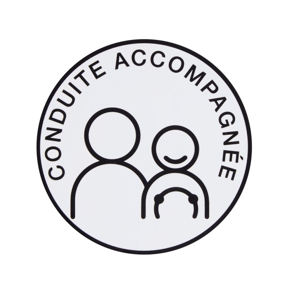 Sticker voiture conduite accompagnée