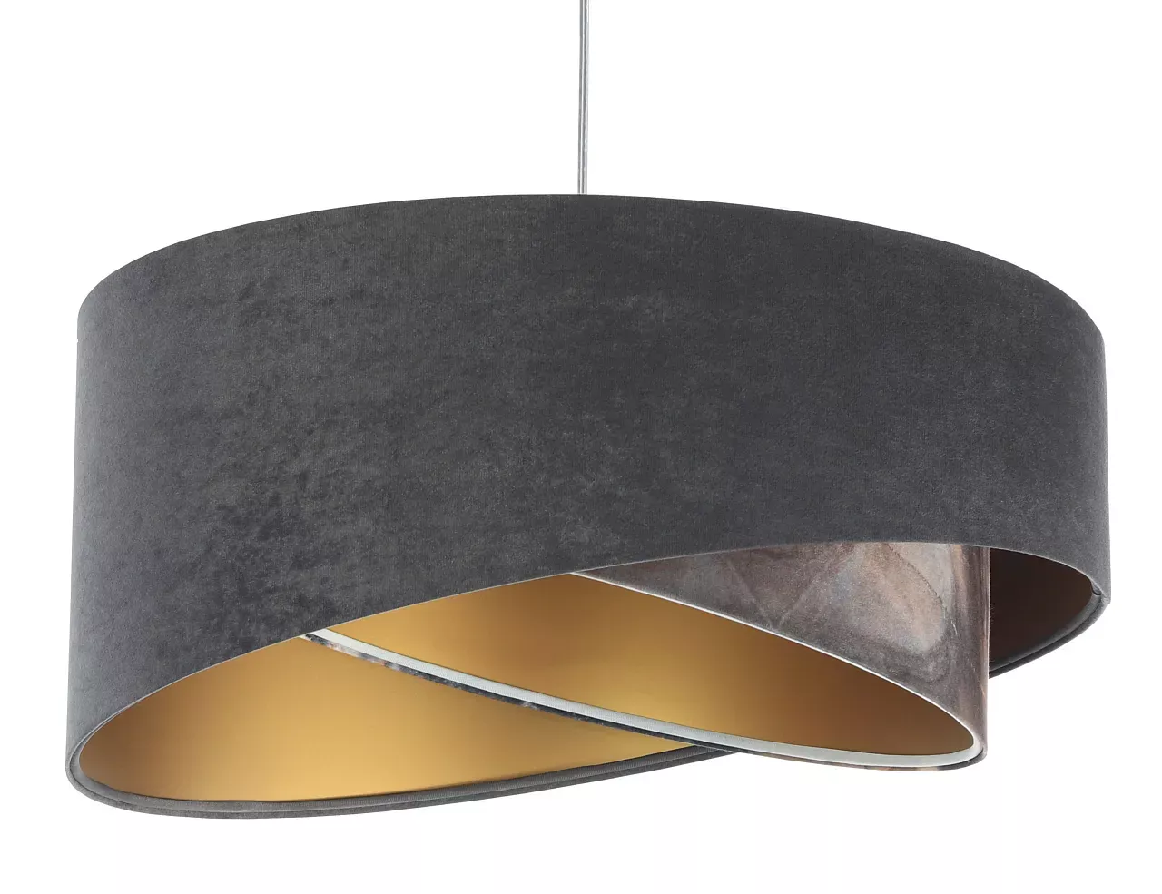 Lampa wisząca TOURMALINE szara/złota
