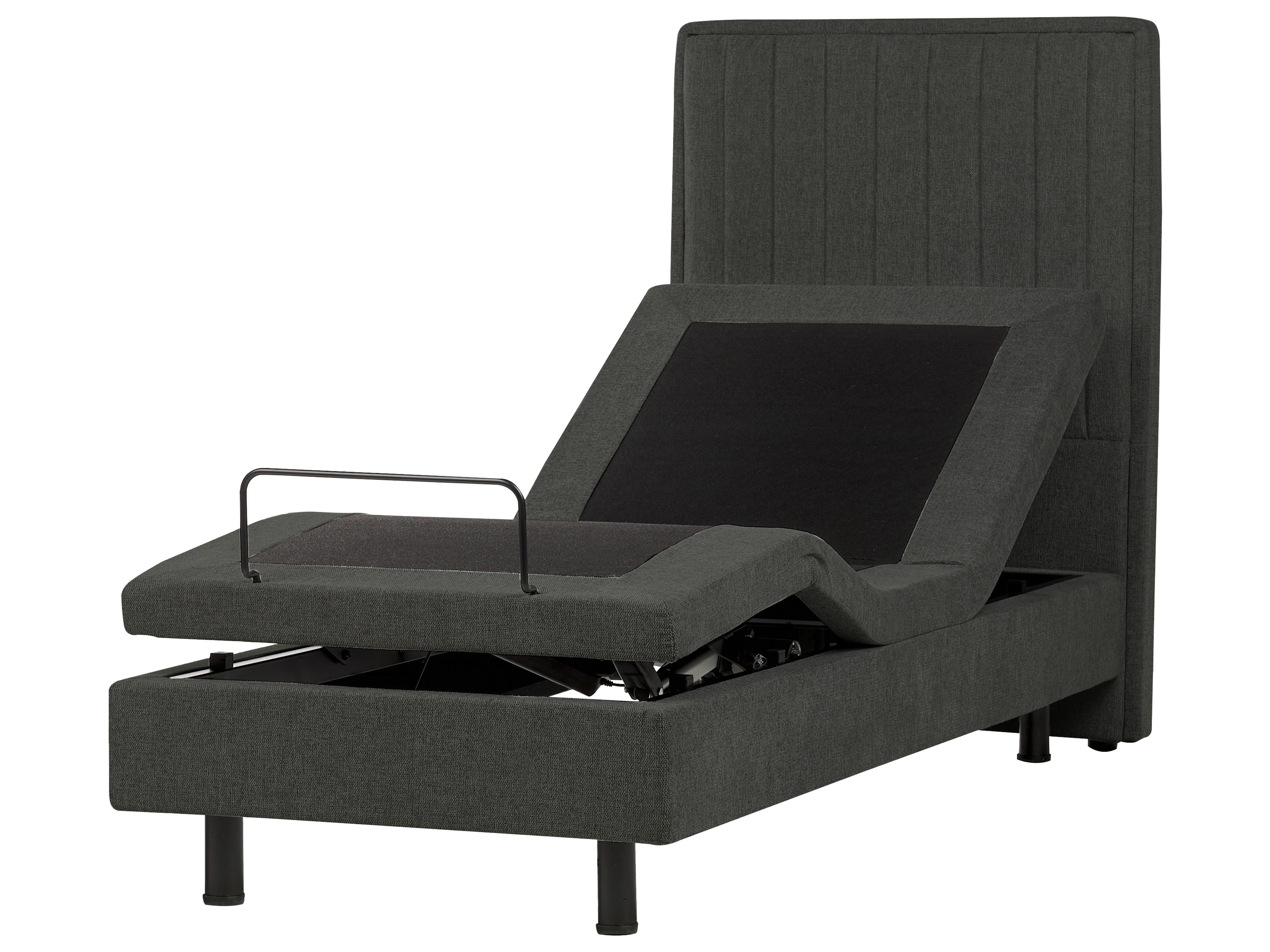 Adjustable Bed Fabric CASTELLAN 80 x 200 cm (EU Small Single) Dark Grey