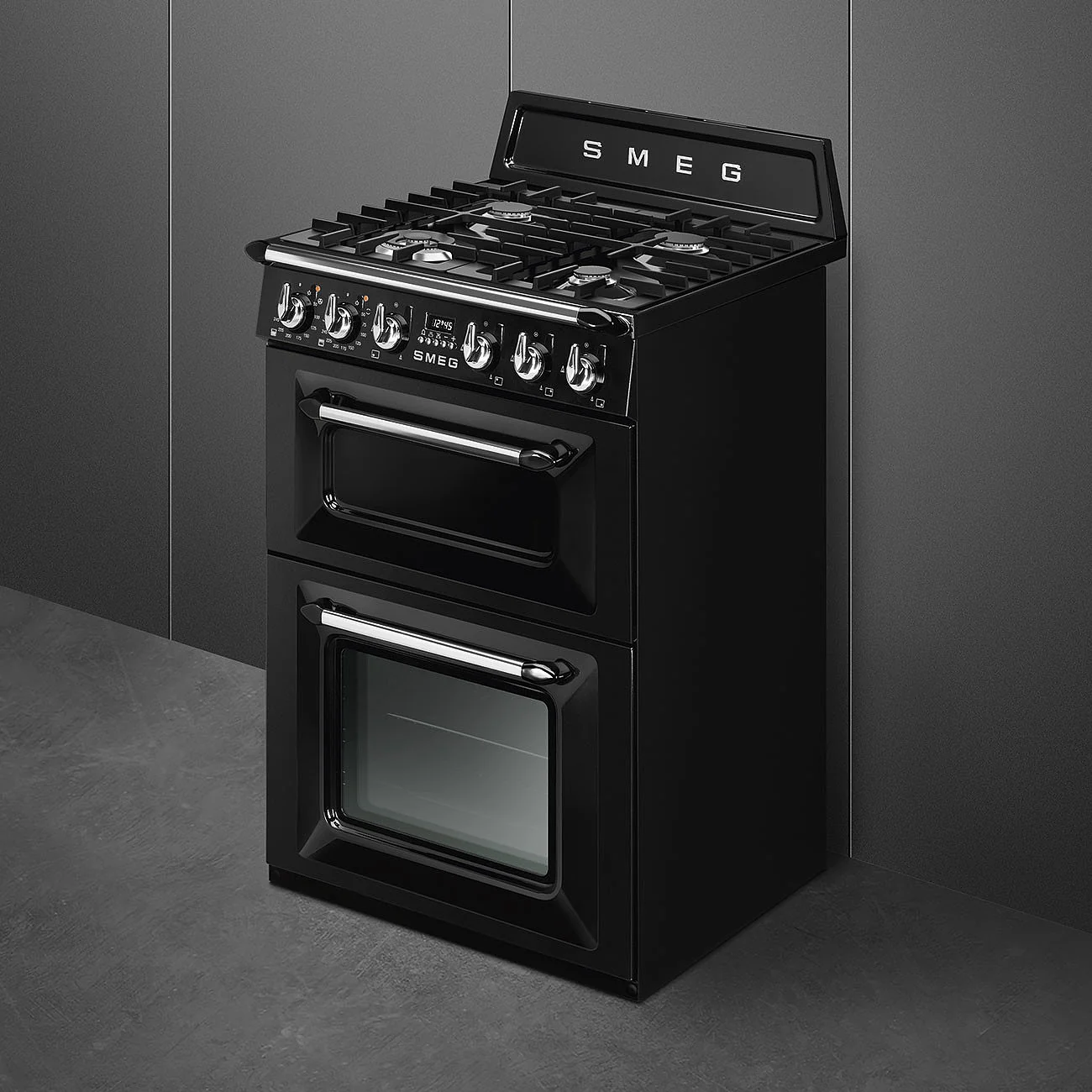 60cm Victoria Dual Fuel Cooker Black