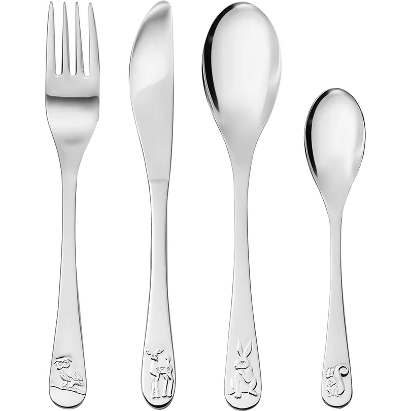 Besteckset 4-teilig Waldtiere