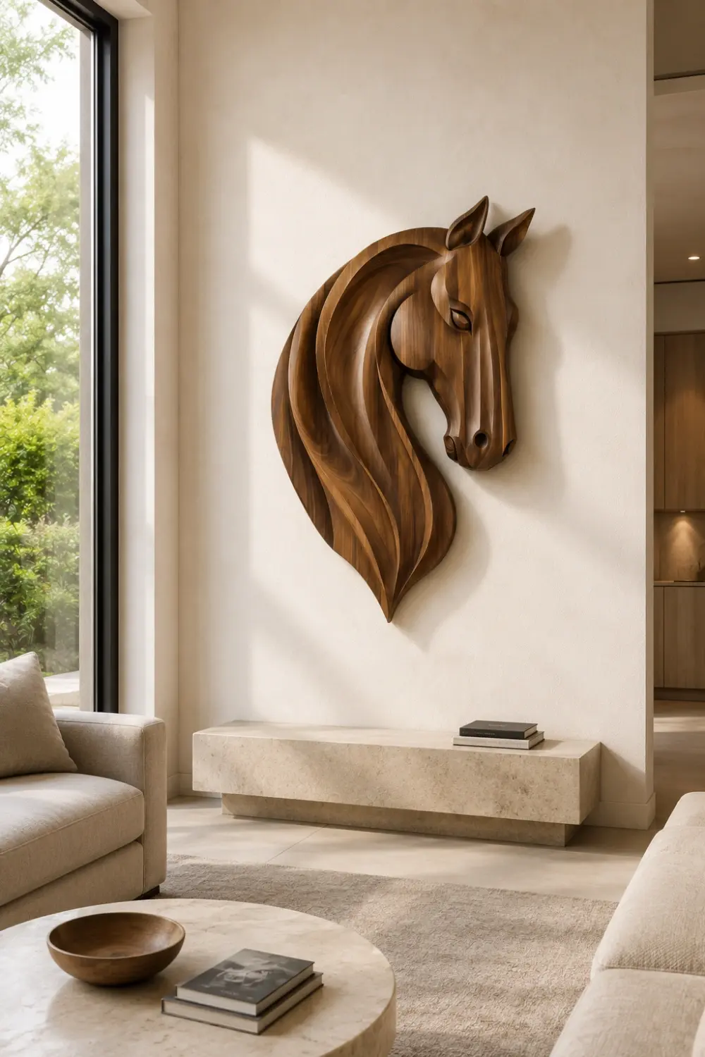 Horse Wood Relief #QA009
