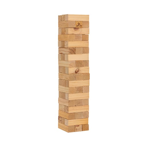 Mega Jenjo Tumbling Tower 54 Piece Giant Wooden Block Game 91cm Jenjo Games