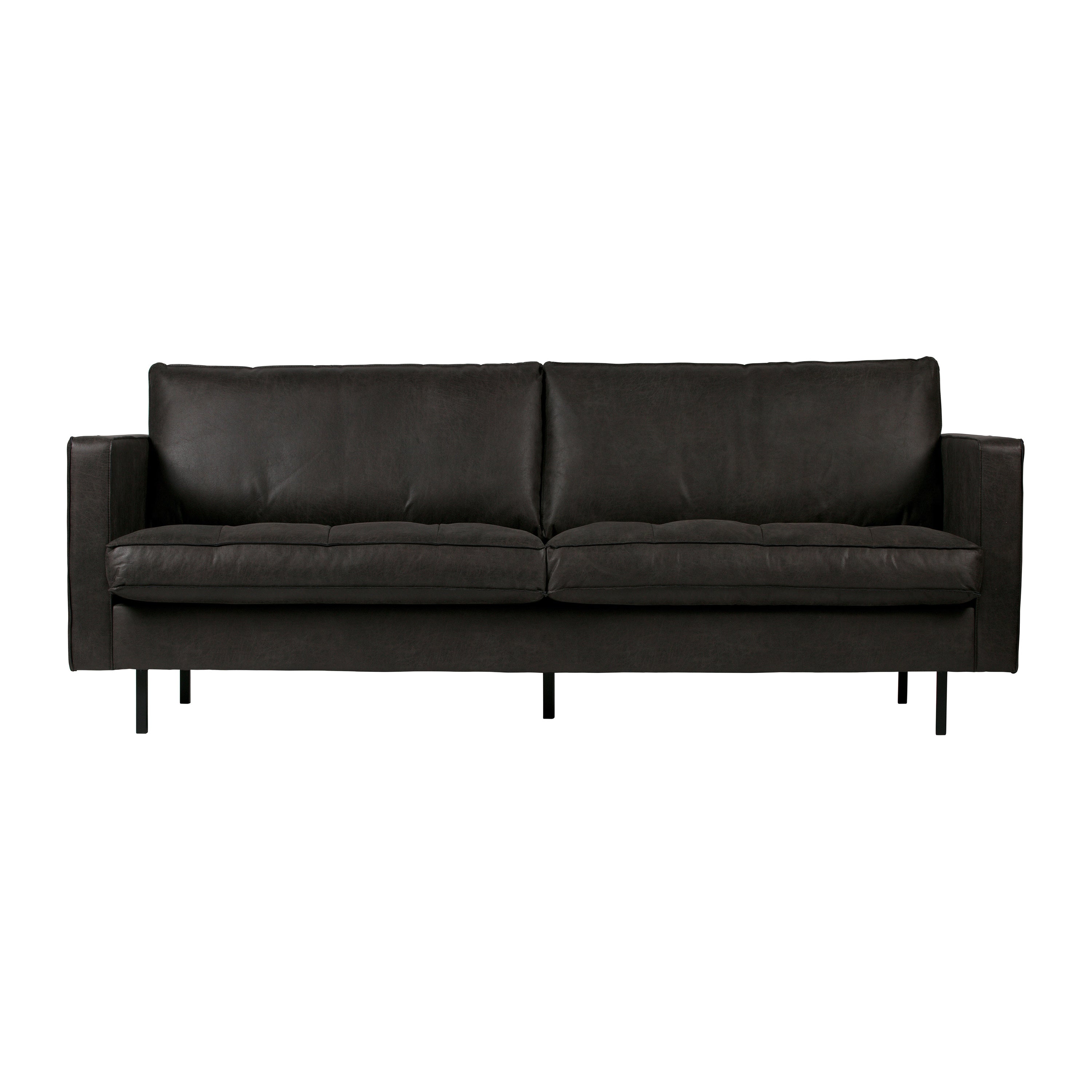 WOOOD Rodeo Classic 2,5-zitsbank - Eco-leder - Zwart