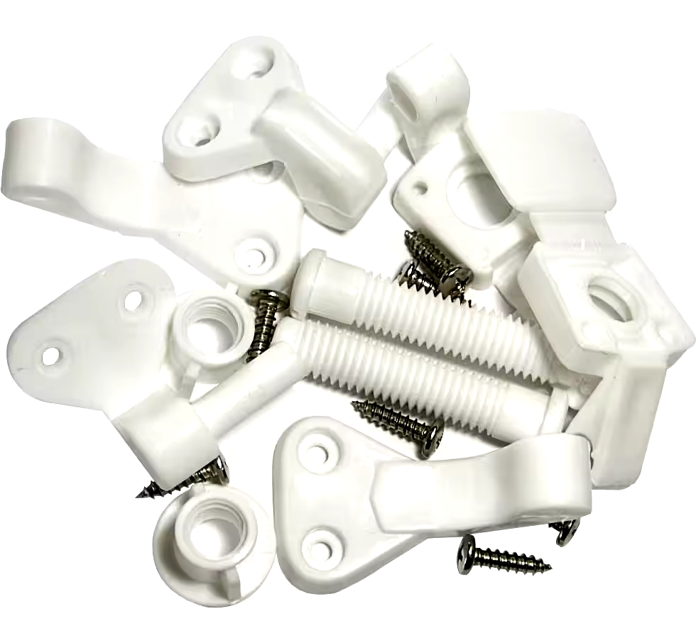 PlumbShop Toilet Seat Hinge Set for Wooden or Padded Seats