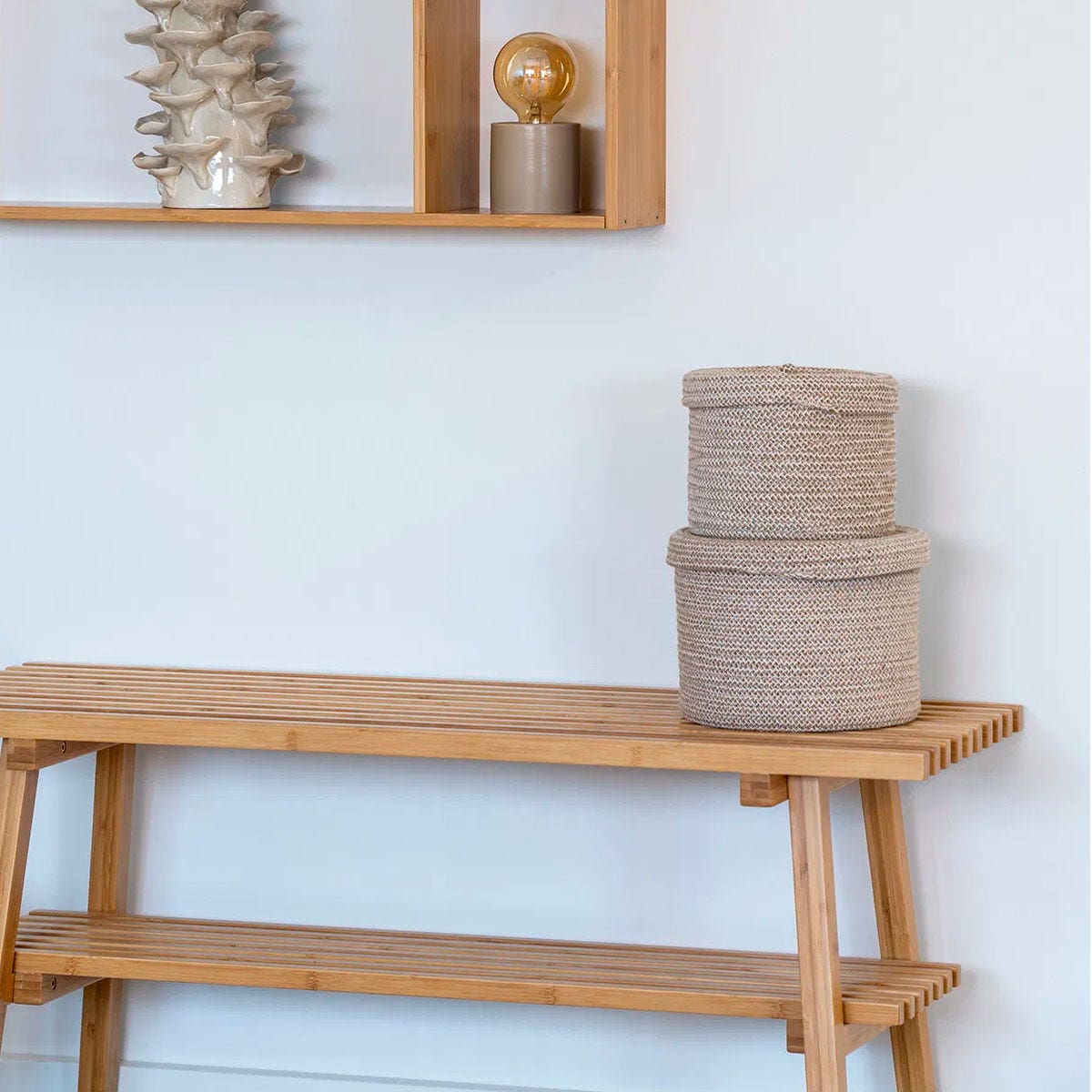 Artichok Camille Katoene Manden Set van 2 - Beige