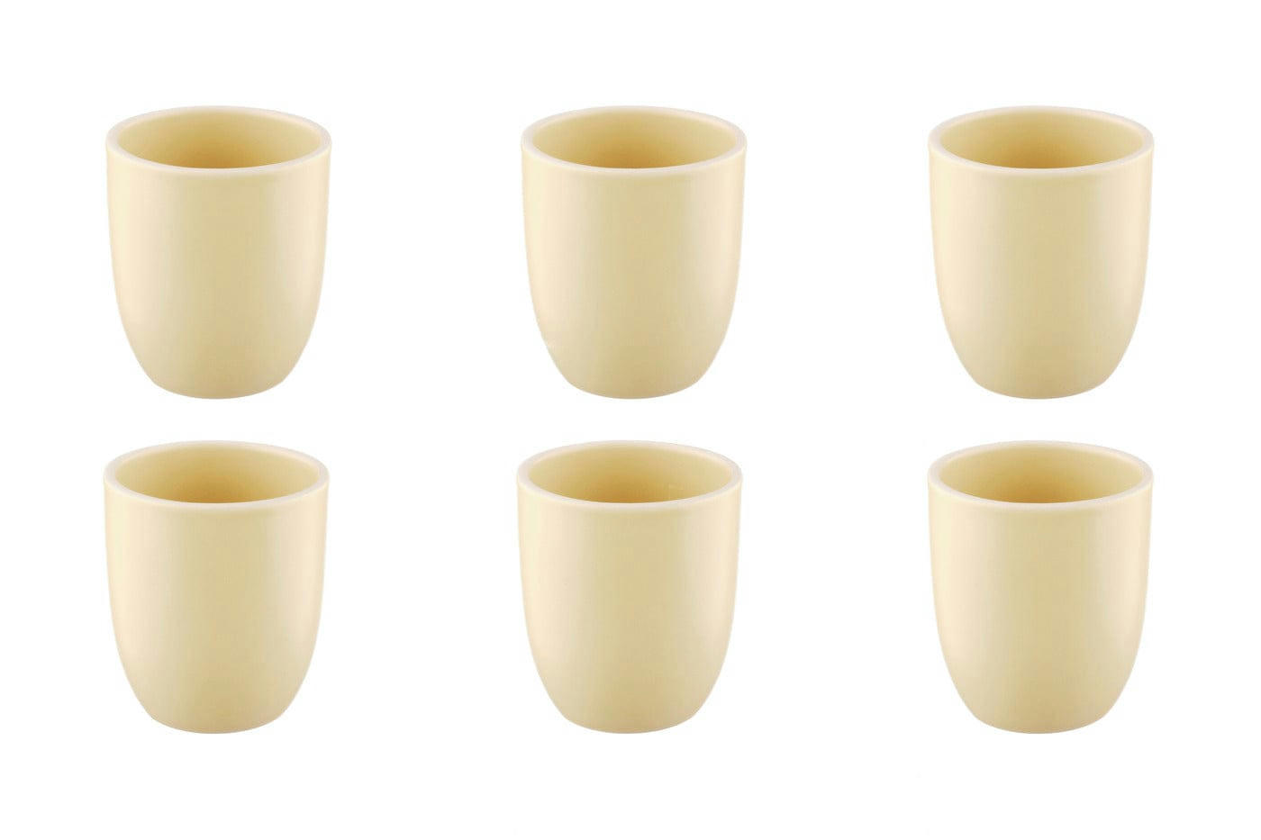 ORIGIN - Lot de 6 mugs en grès beige 20cl