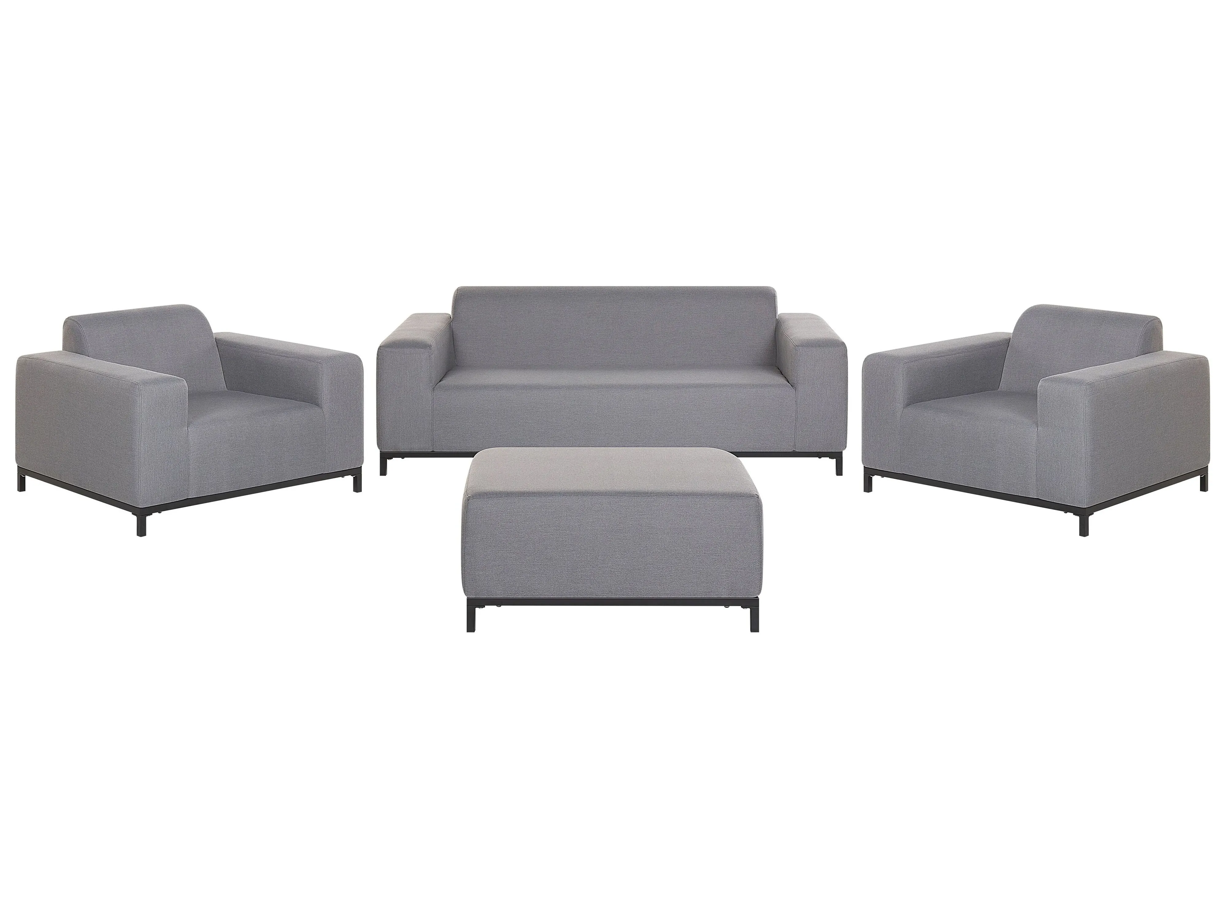 Ottoman ROVIGO Fabric Grey