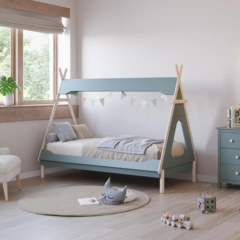 Calicosy - LOU Bed - Naturel - 104,1x205,6x162,4 cm