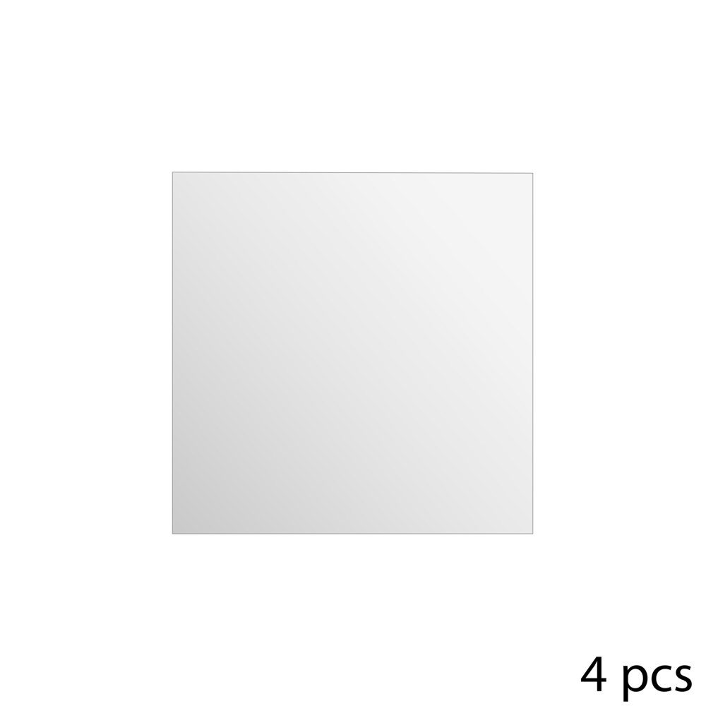 Conjunto de 4 espelhos adesivos quadrados