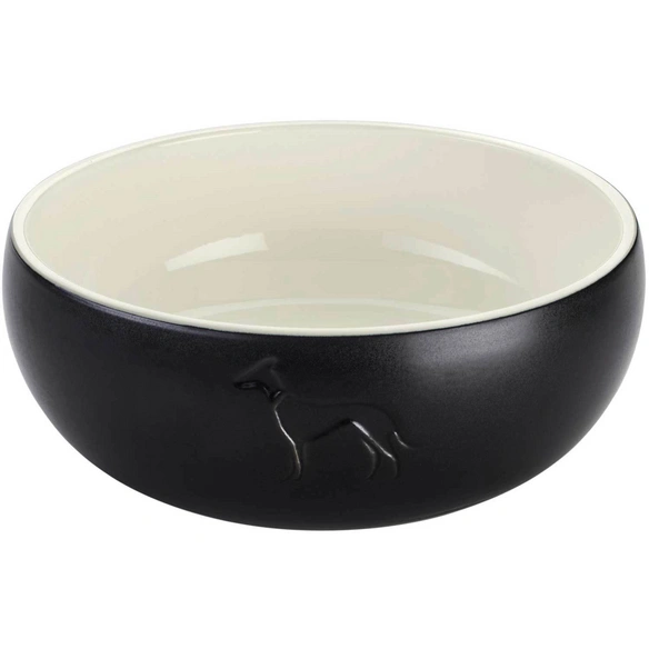 Futternapf, Keramik, schwarz
