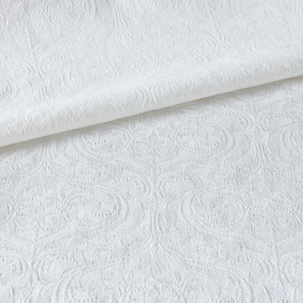 MELINE - Chemin de table tissé jacquard en coton écru 48x150