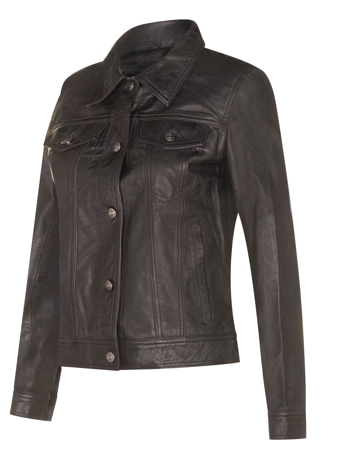 Infinity Leather Leather Trucker Jeans Jacket-Anderlecht