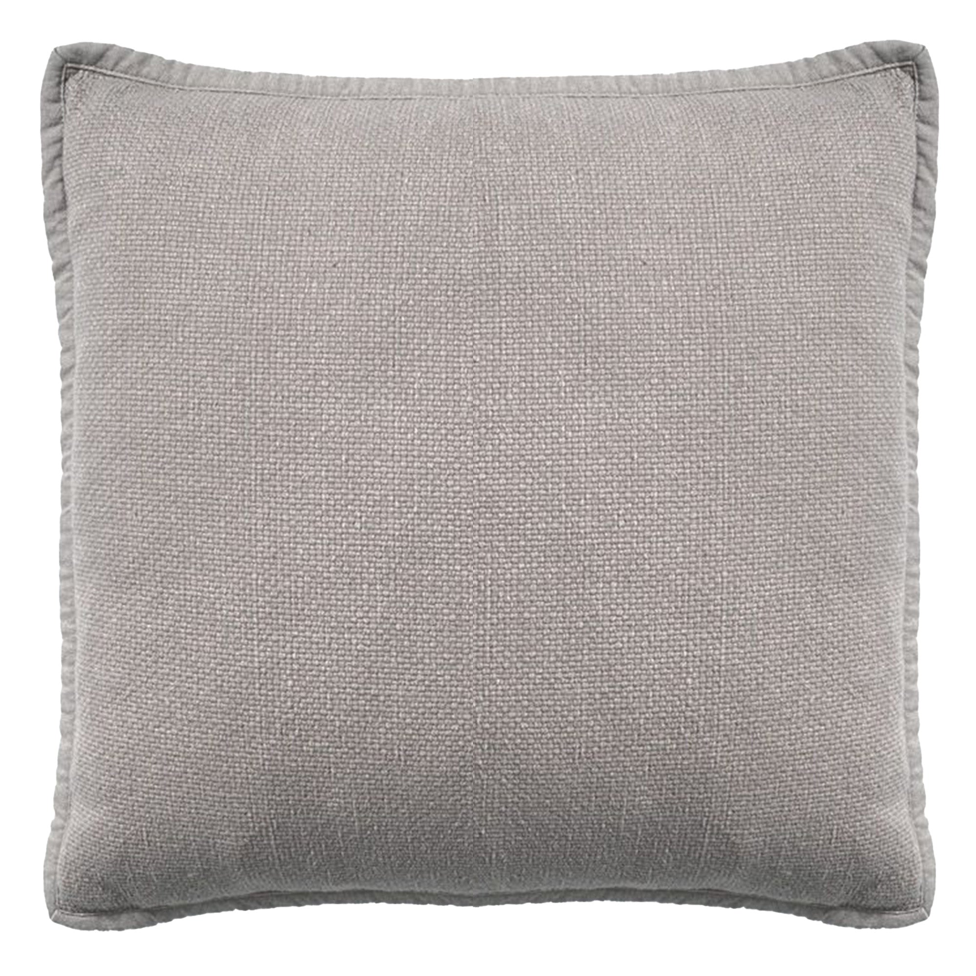 BOWIE - kussenhoes 45x45 cm - gewassen katoen - Driftwood - taupe