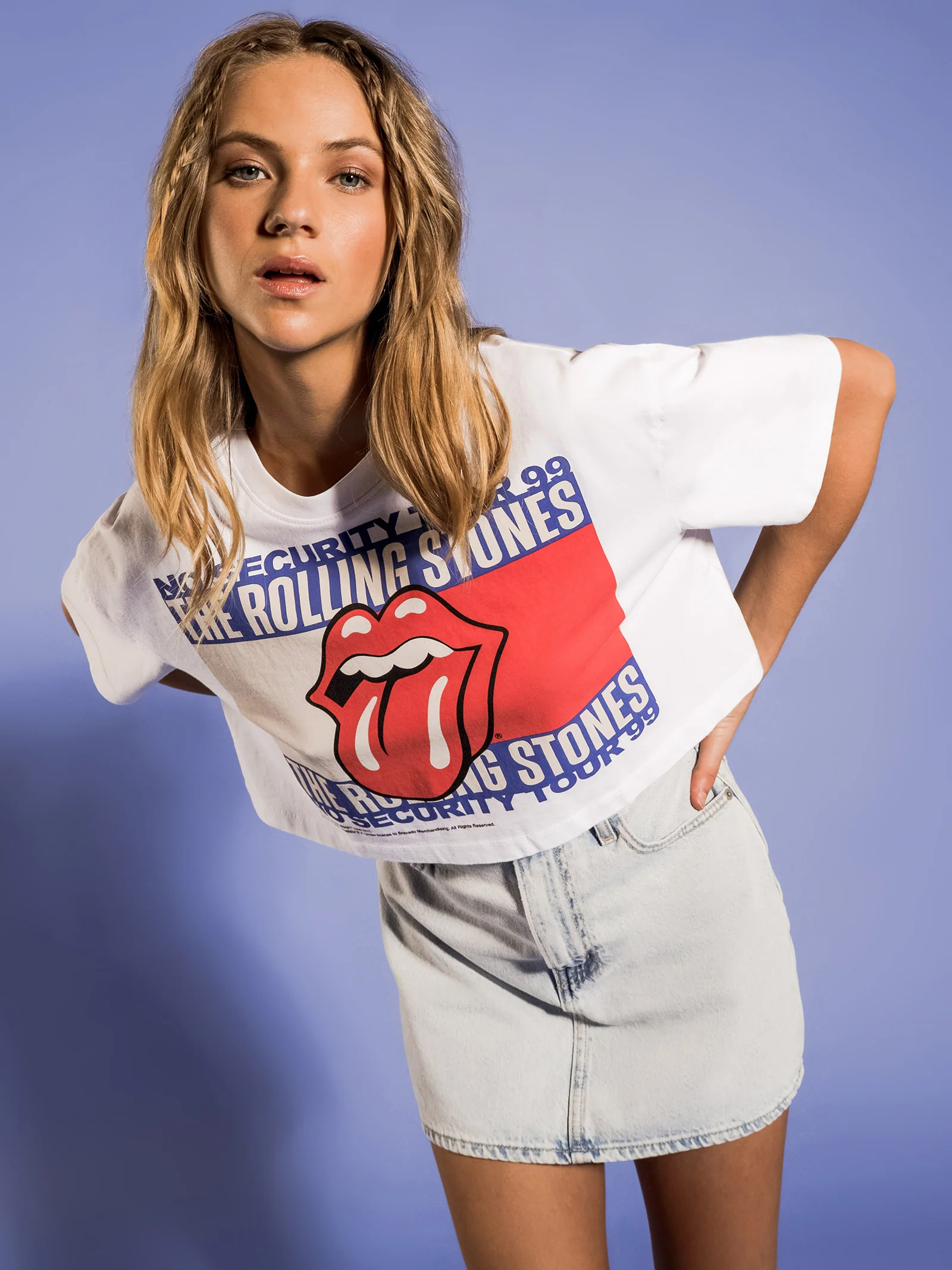Music Revisited Rolling Stones Cropped T-Shirt