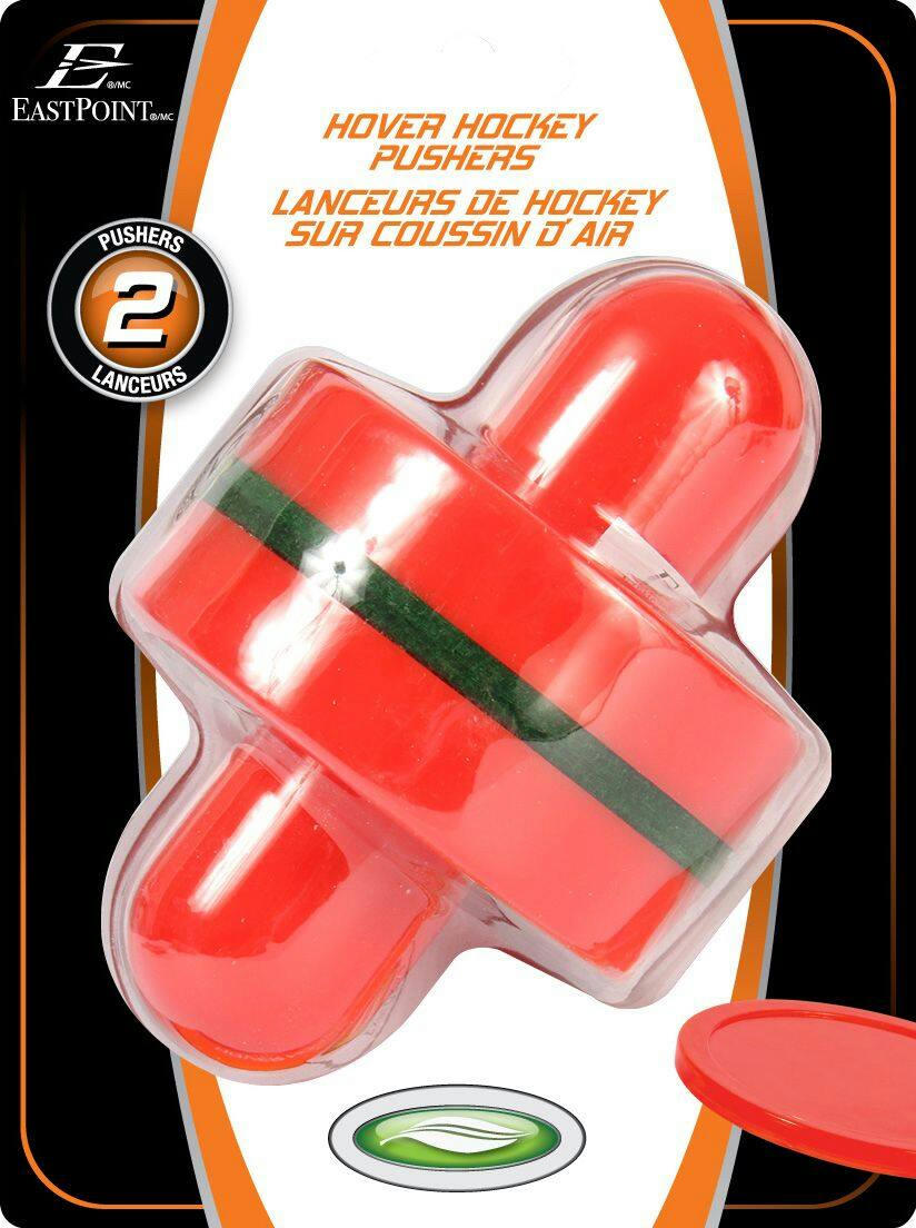EastPoint Soft-Bottom Hover Air Table Hockey Pushers, Orange, 2-pk