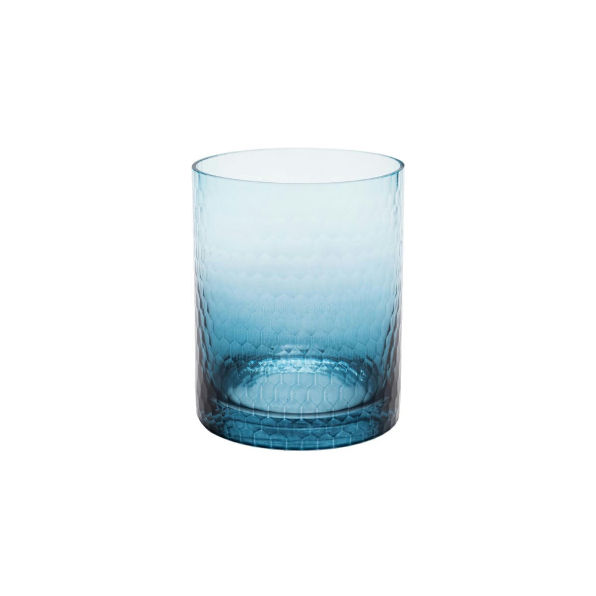 - Photophore en verre bleu H15