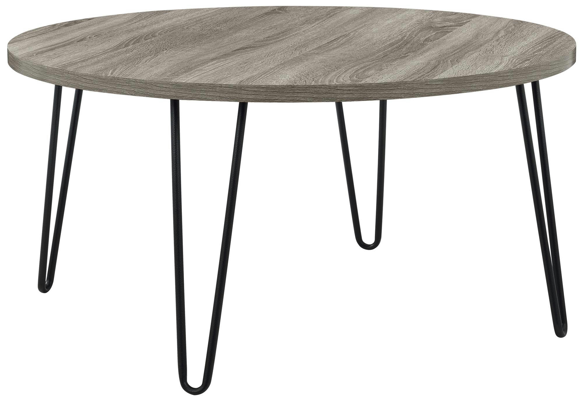 OWEN - Table d'appoint en panneaux de particules stratifiés chêne gris